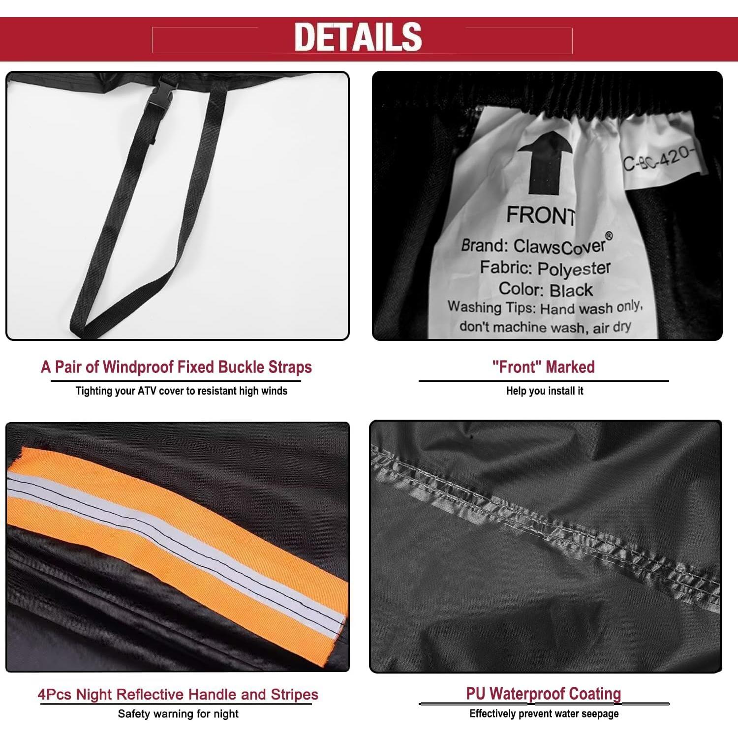 Cubierta de Motocicleta Impermeable ClawsCover XXL 264x119 cm