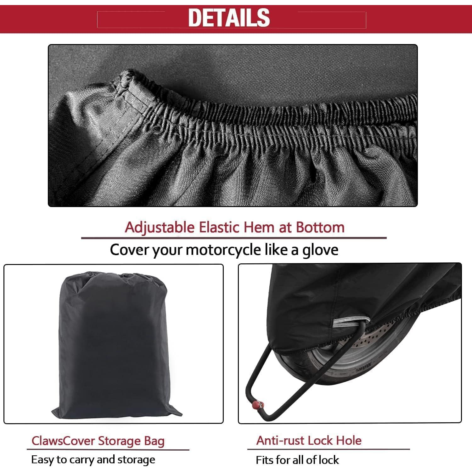 Cubierta de Motocicleta Impermeable ClawsCover XXL 264x119 cm