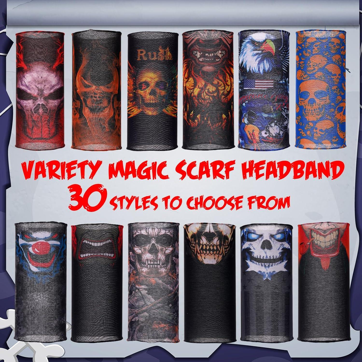 30 Pcs Gaiters de Cuello Calavera Tarpop para Halloween