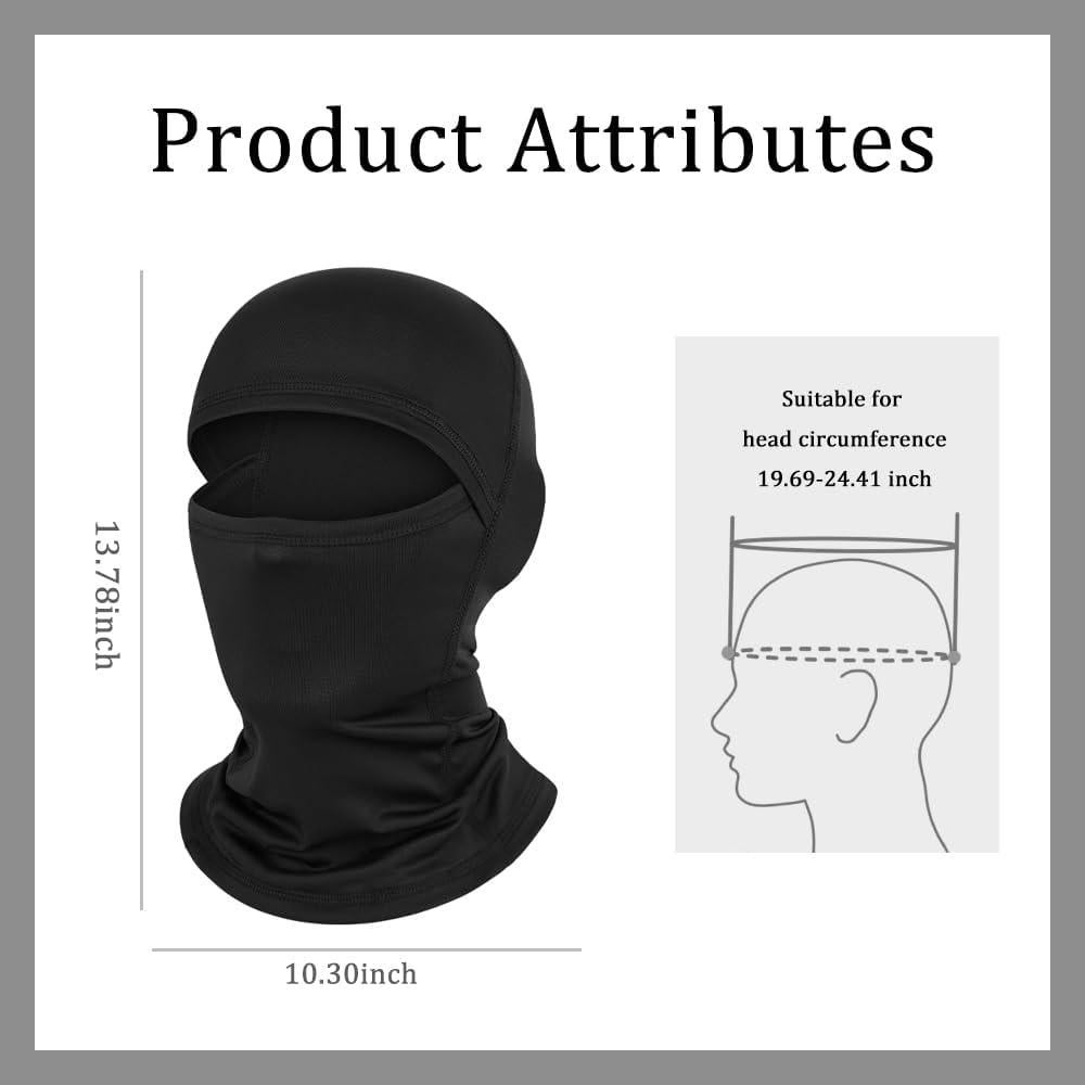 Pasamontañas Transpirable YGDMD para Esquí y Motocicleta Negro