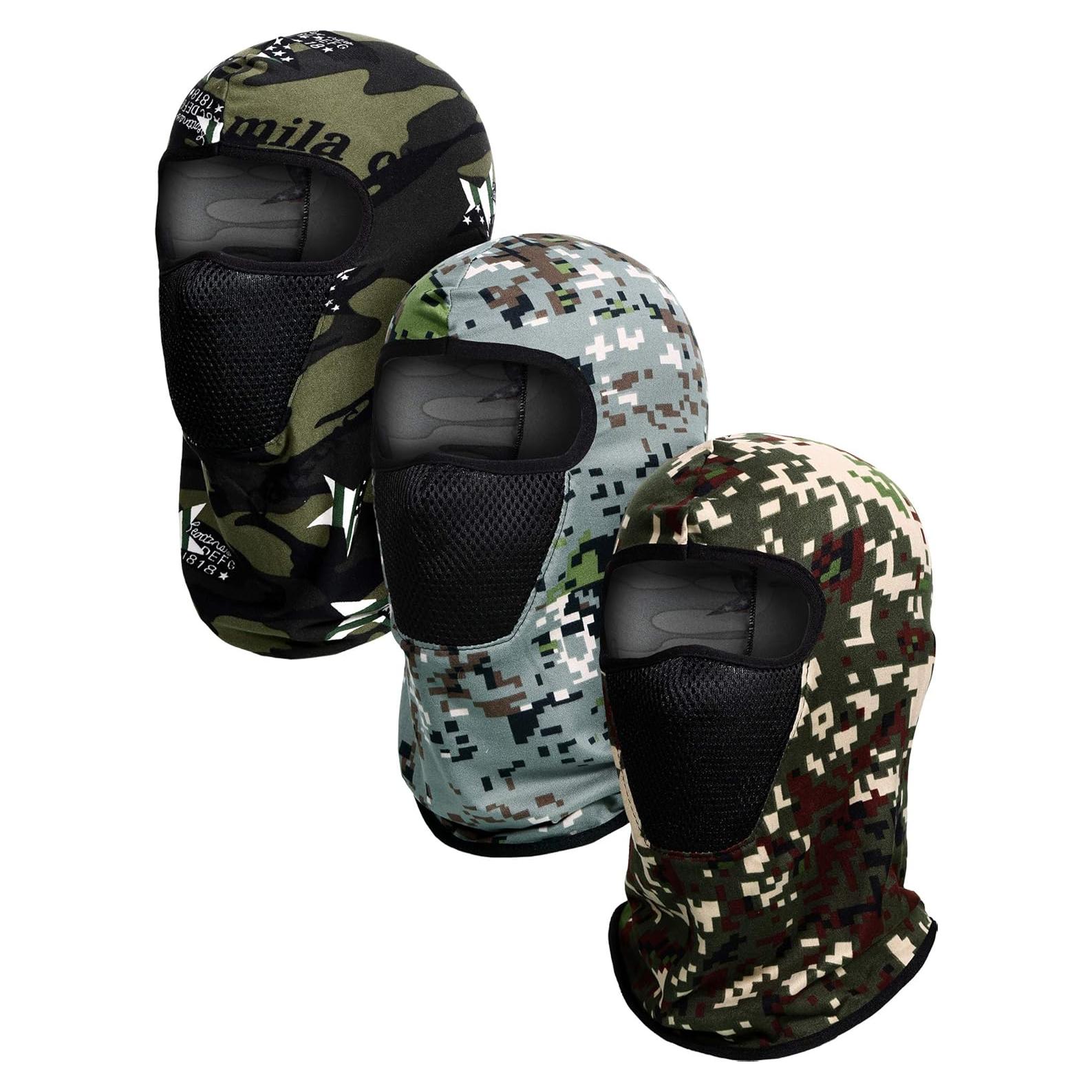 3 Piezas Máscara Balaclava Camo Transpirable para Hombres