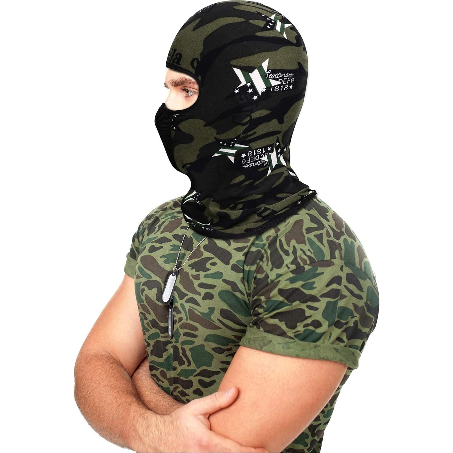 3 Piezas Máscara Balaclava Camo Transpirable para Hombres