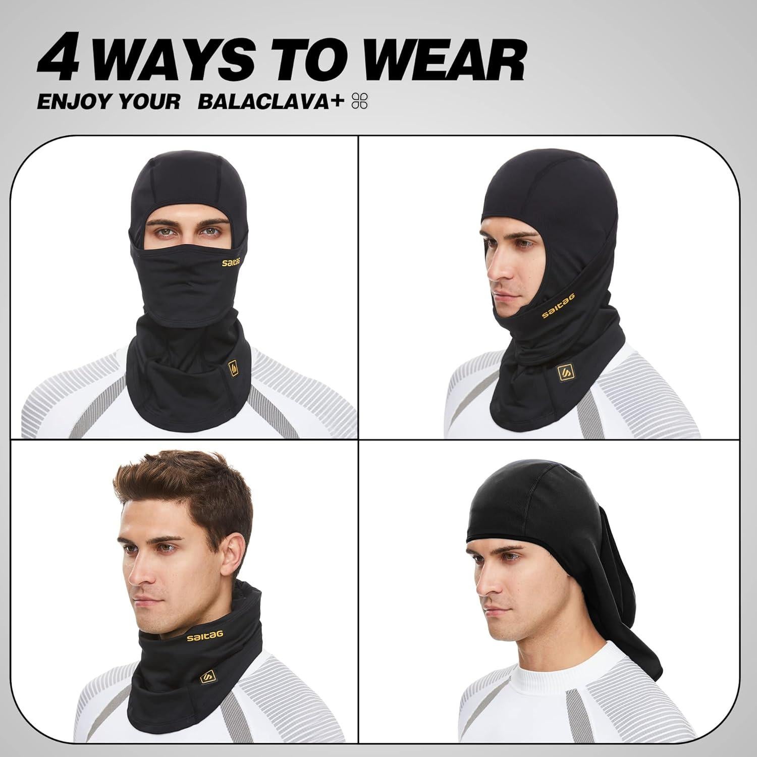 Máscara Balaclava a Prueba de Viento para Climas Fríos - 2 Pack Negro