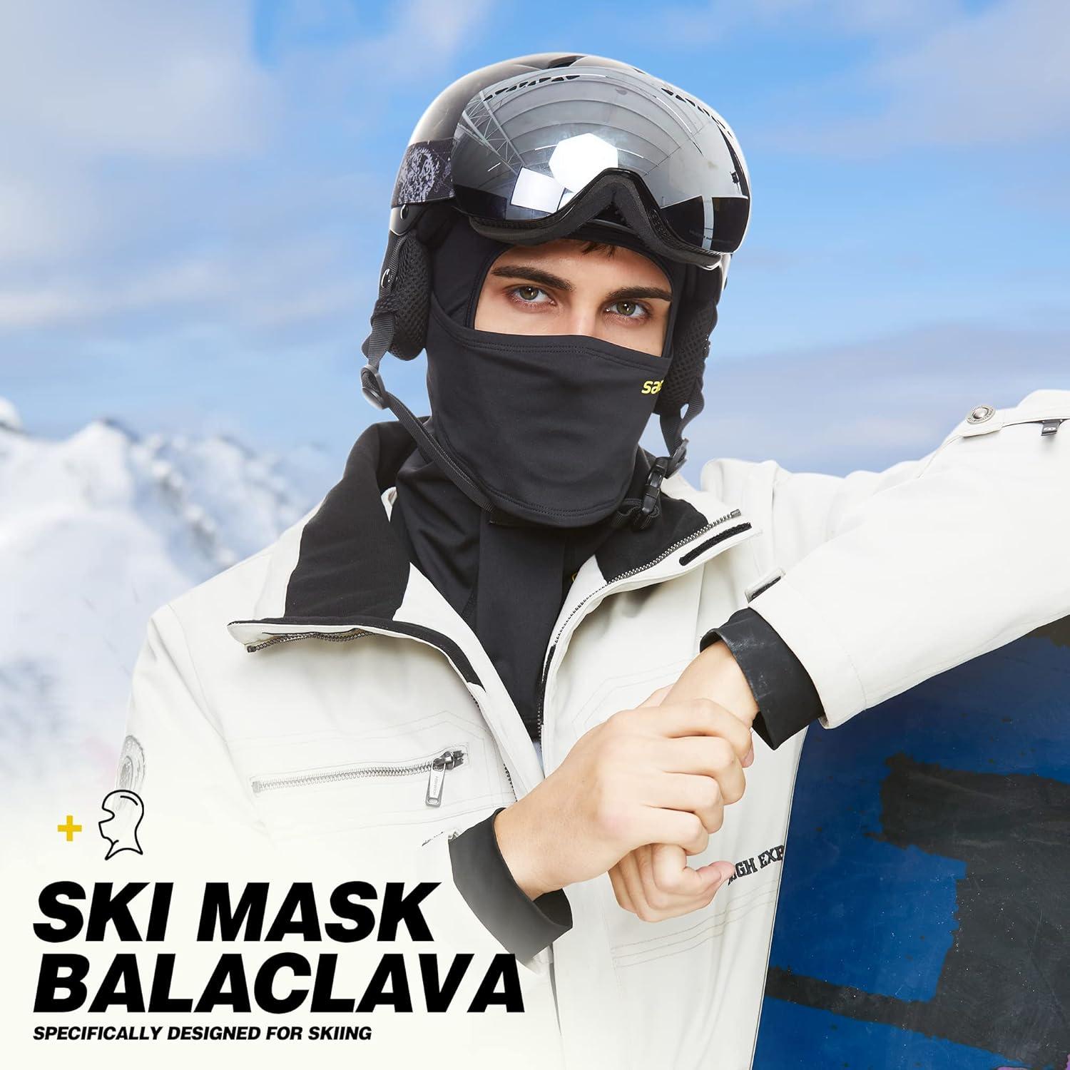 Máscara Balaclava a Prueba de Viento para Climas Fríos - 2 Pack Negro