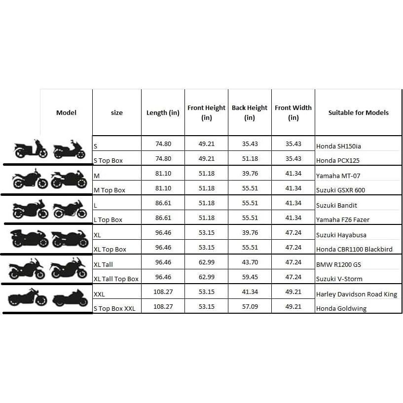 Cubierta de Motocicleta MIFLON Impermeable Universal Mediana