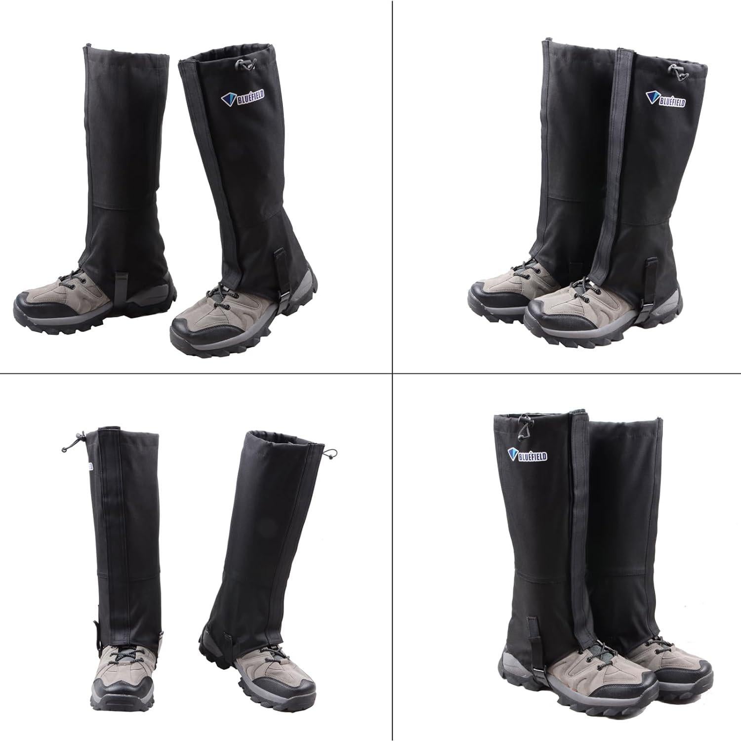 Gaiters de Senderismo Azarxis Impermeables 600D Oxford Negro