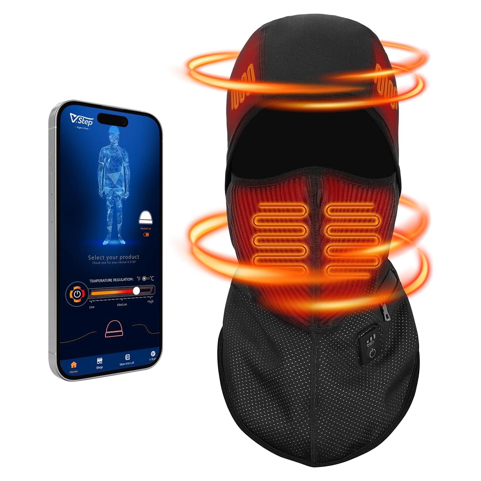 Pasamontañas Calentado V.Step Control APP Unisex Negro
