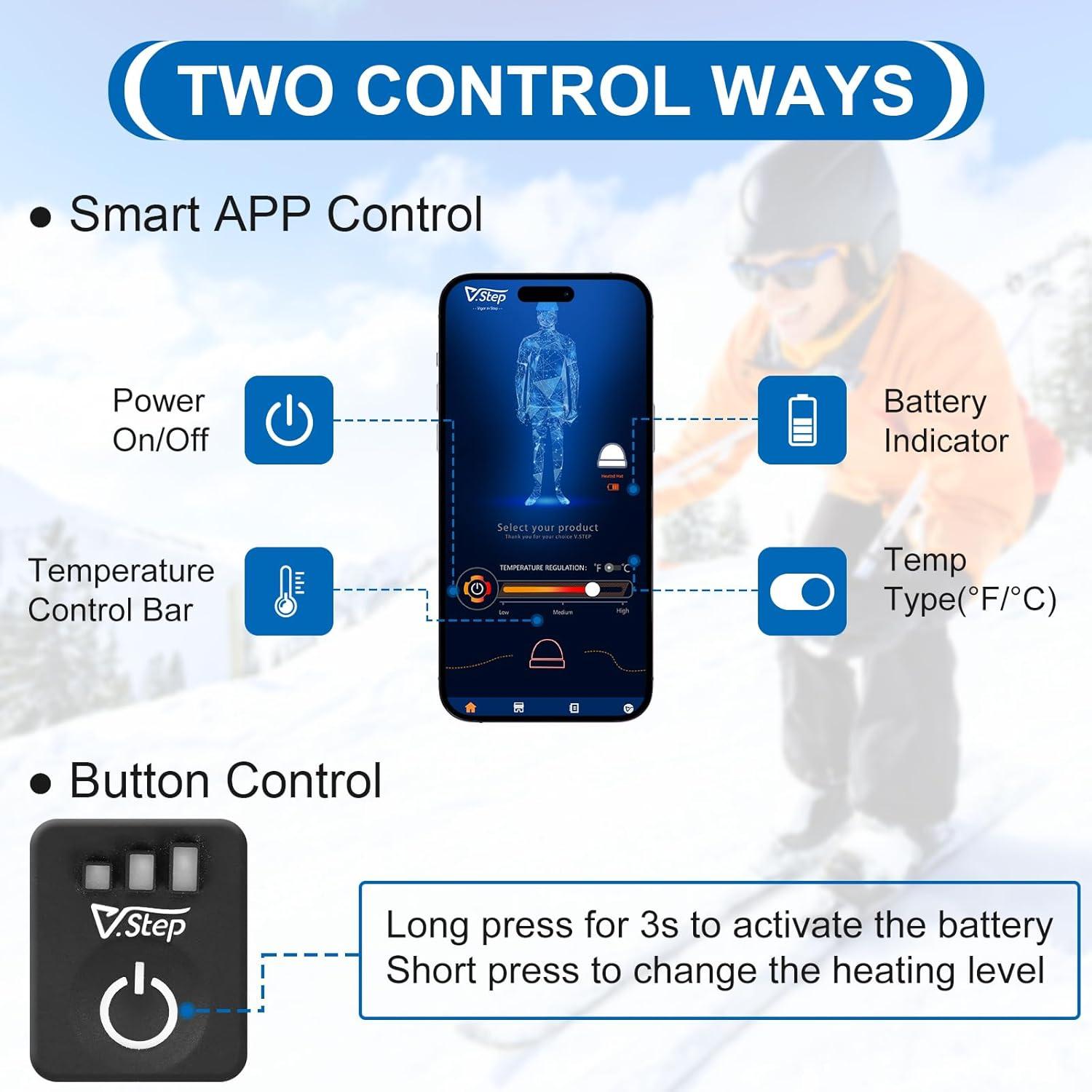 Pasamontañas Calentado V.Step Control APP Unisex Negro