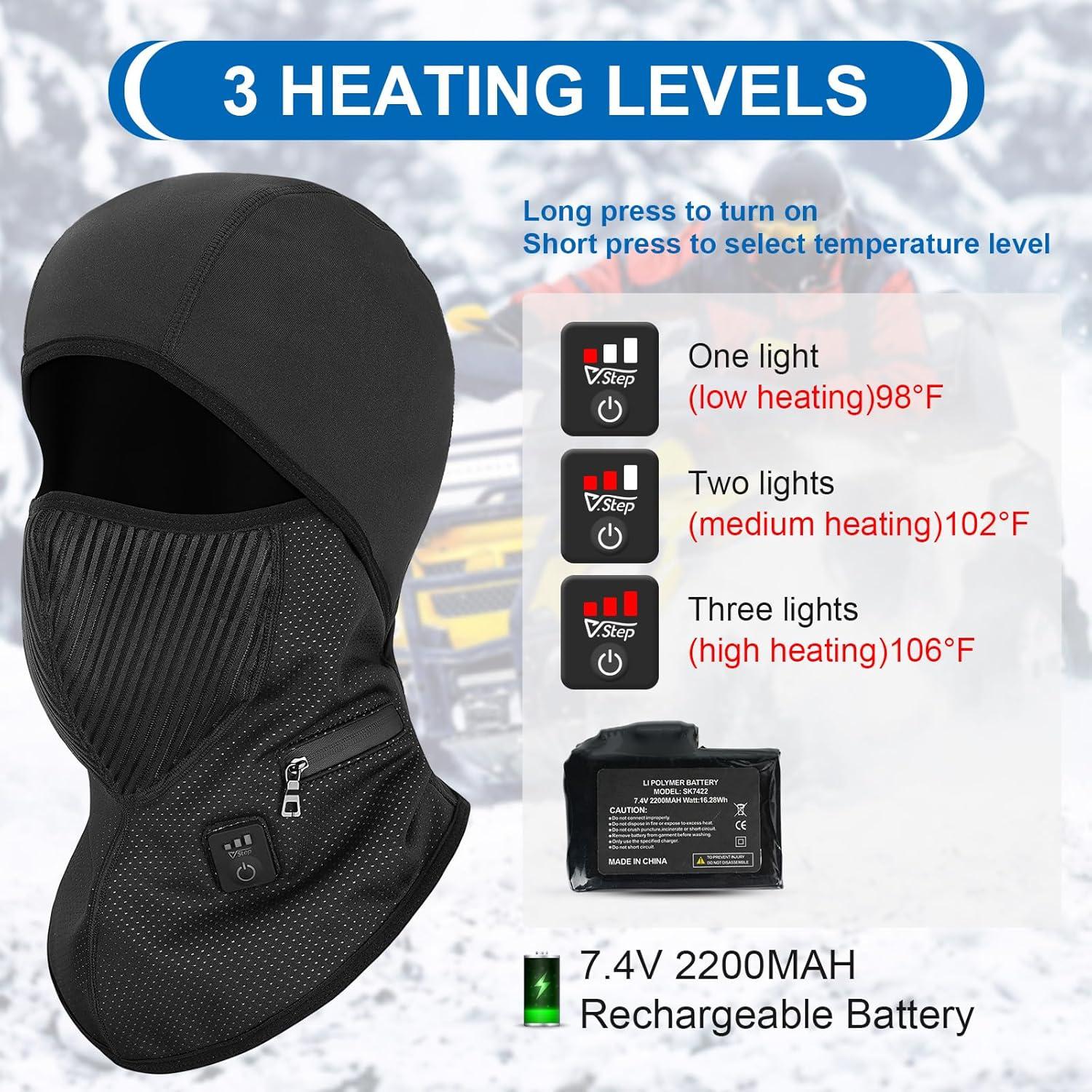 Pasamontañas Calentado V.Step Control APP Unisex Negro