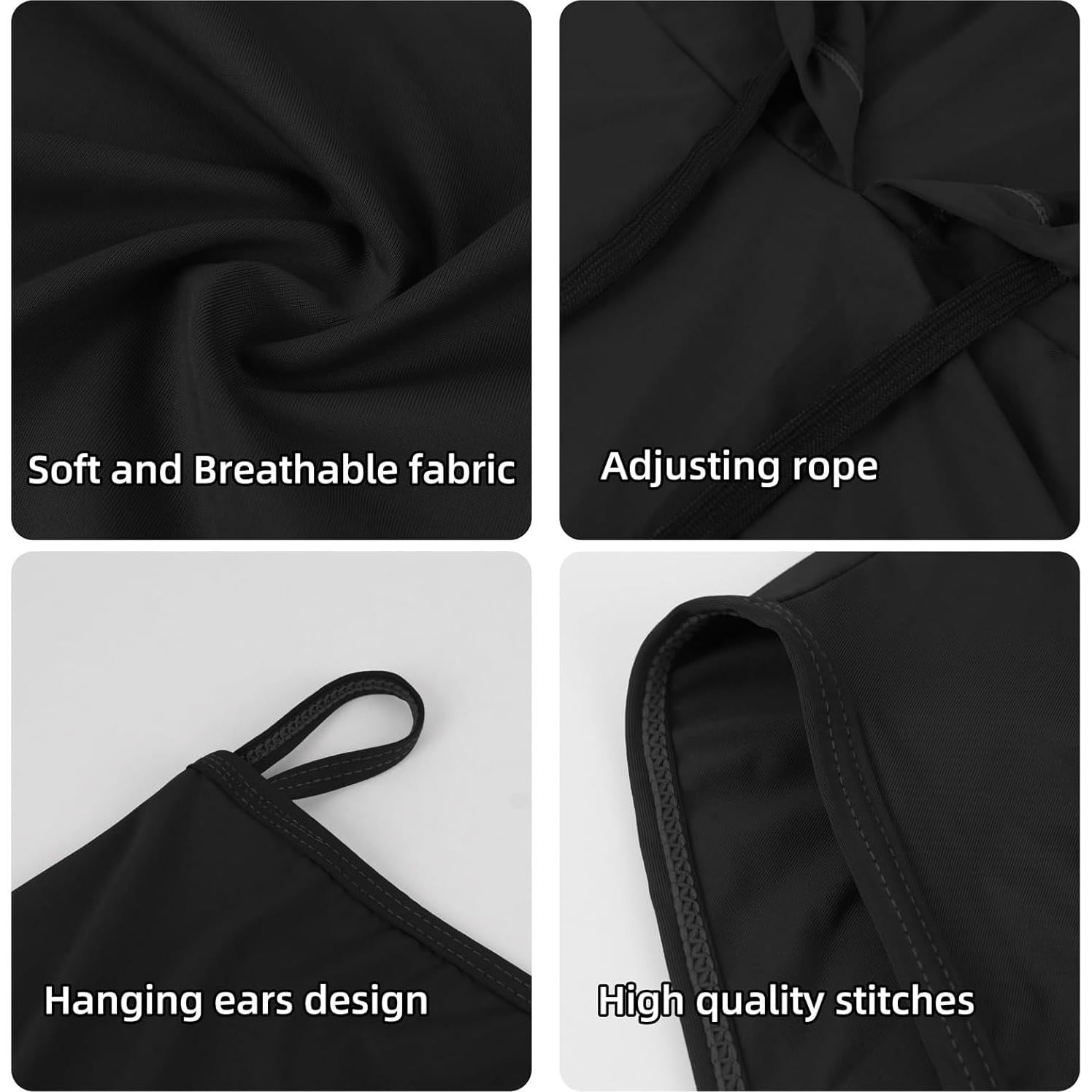 Máscara Balaclava Verano UV Protección Solar Unisex Negro