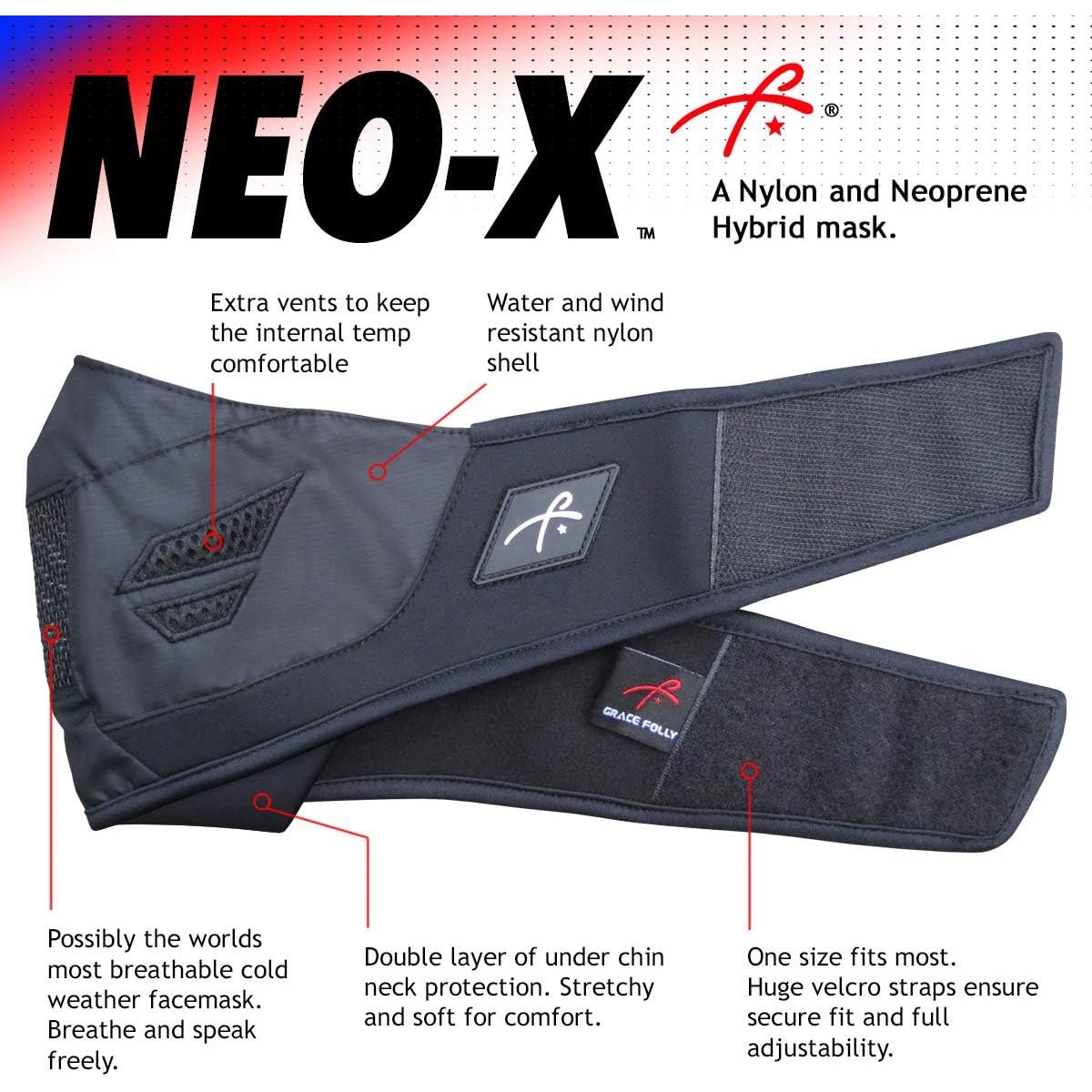 Máscara de cara media neopreno Grace Folly - Invierno, Unisex