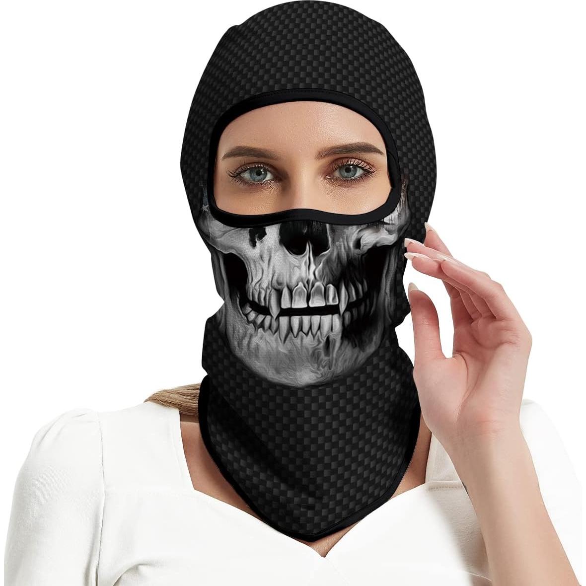 Máscara Balaclava 3D Red Plume Unisex para Motocicleta