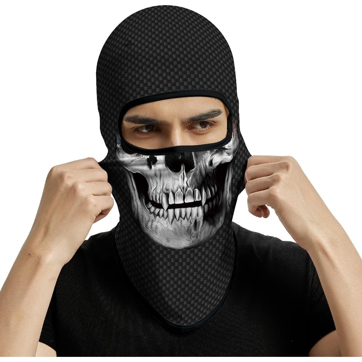 Máscara Balaclava 3D Red Plume Unisex para Motocicleta