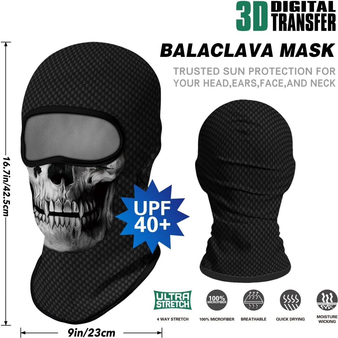 Máscara Balaclava 3D Red Plume Unisex para Motocicleta