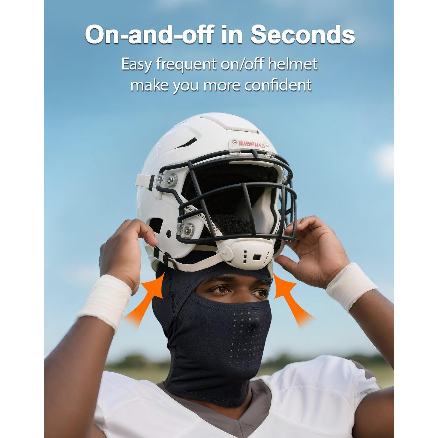 RIGWARL Balaclava de Esquí Negra Abierta Transpirable para Hombre