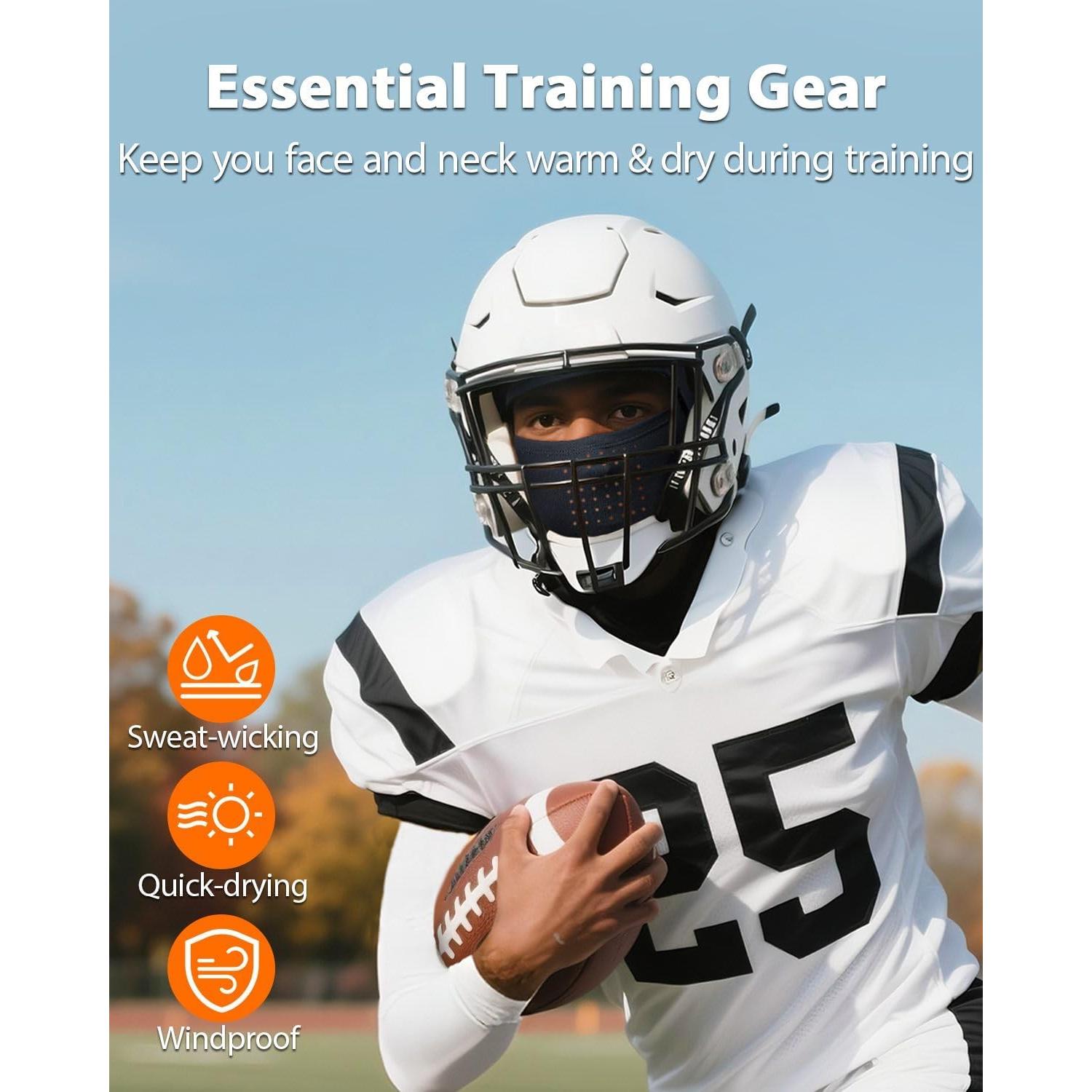 RIGWARL Balaclava de Esquí Negra Abierta Transpirable para Hombre