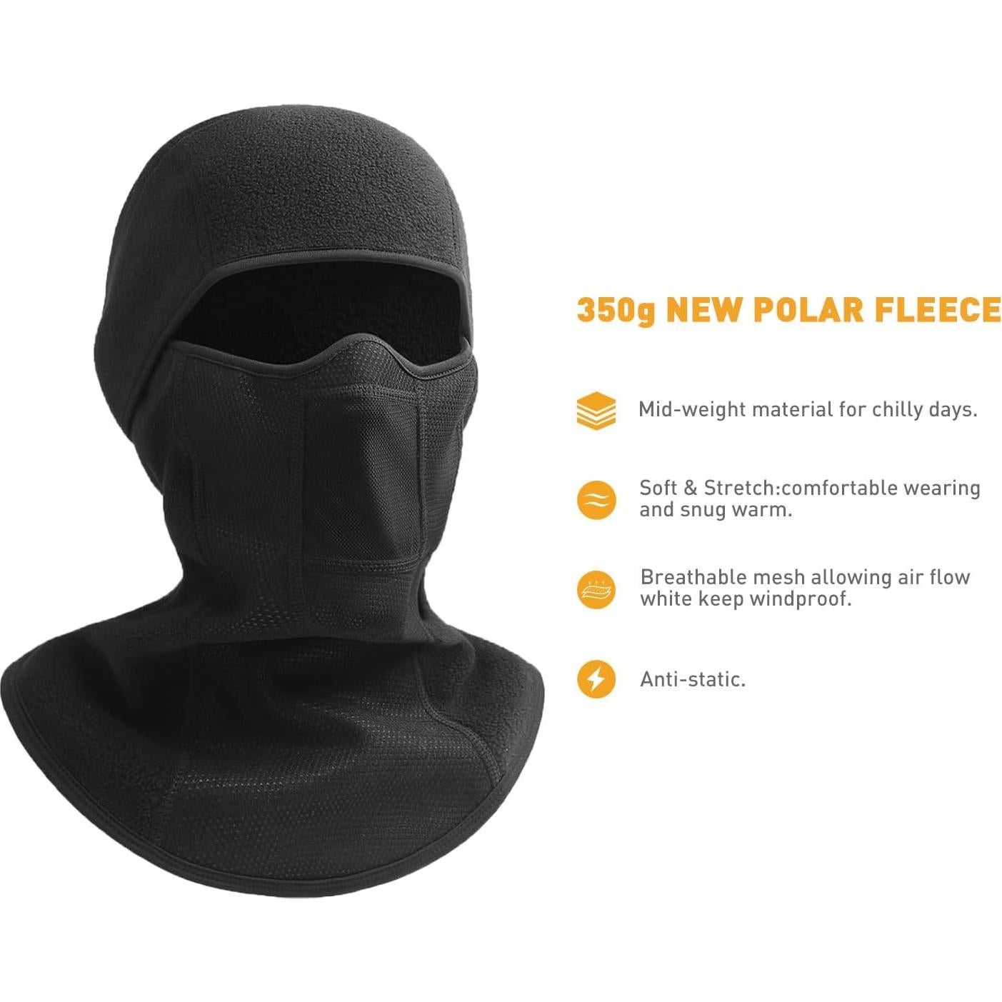 Balaclava térmica Omenex para clima frío - Forro polar 350g