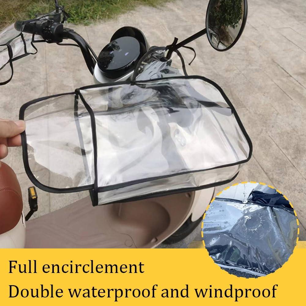 Guantes de Manillar de Motocicleta MIUPOO Impermeables Transparentes