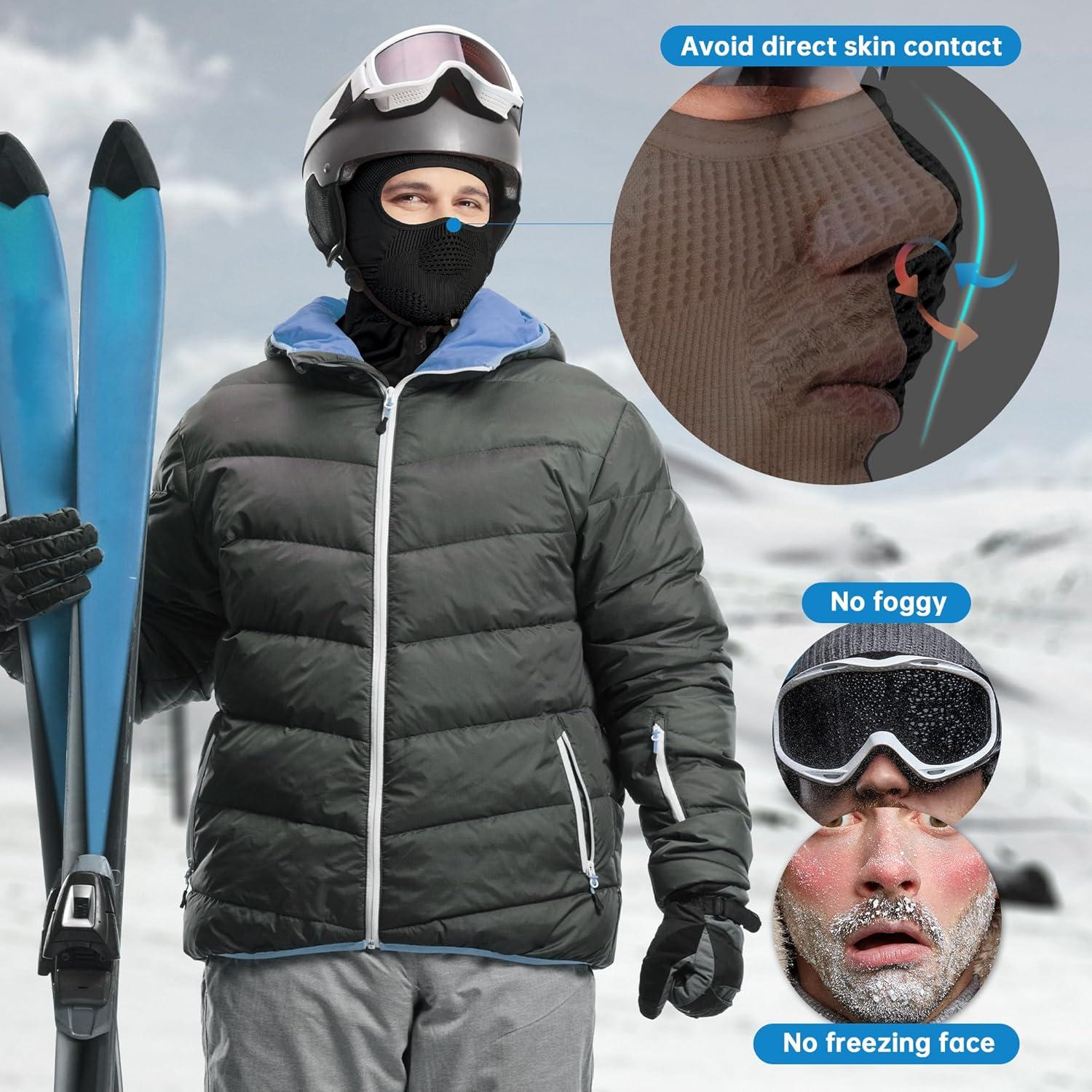 Pasamontañas Térmico Botack Negro para Esquí y Motocicleta