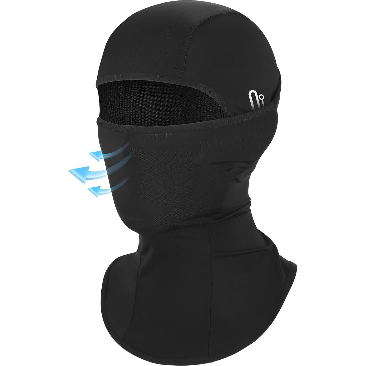 Pasamontañas de Verano Seda Fría Unisex con Agujeros para Gafas