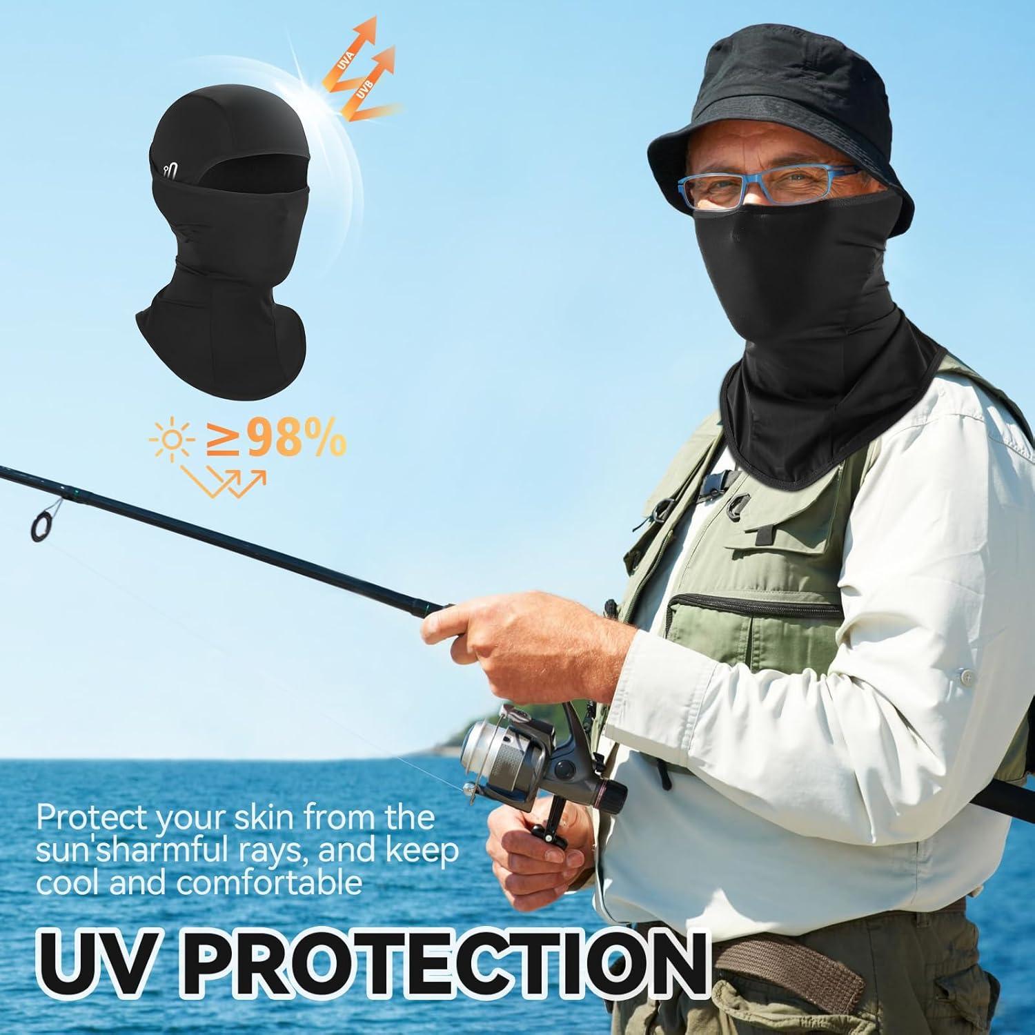 Pasamontañas de Verano Seda Fría Unisex con Agujeros para Gafas