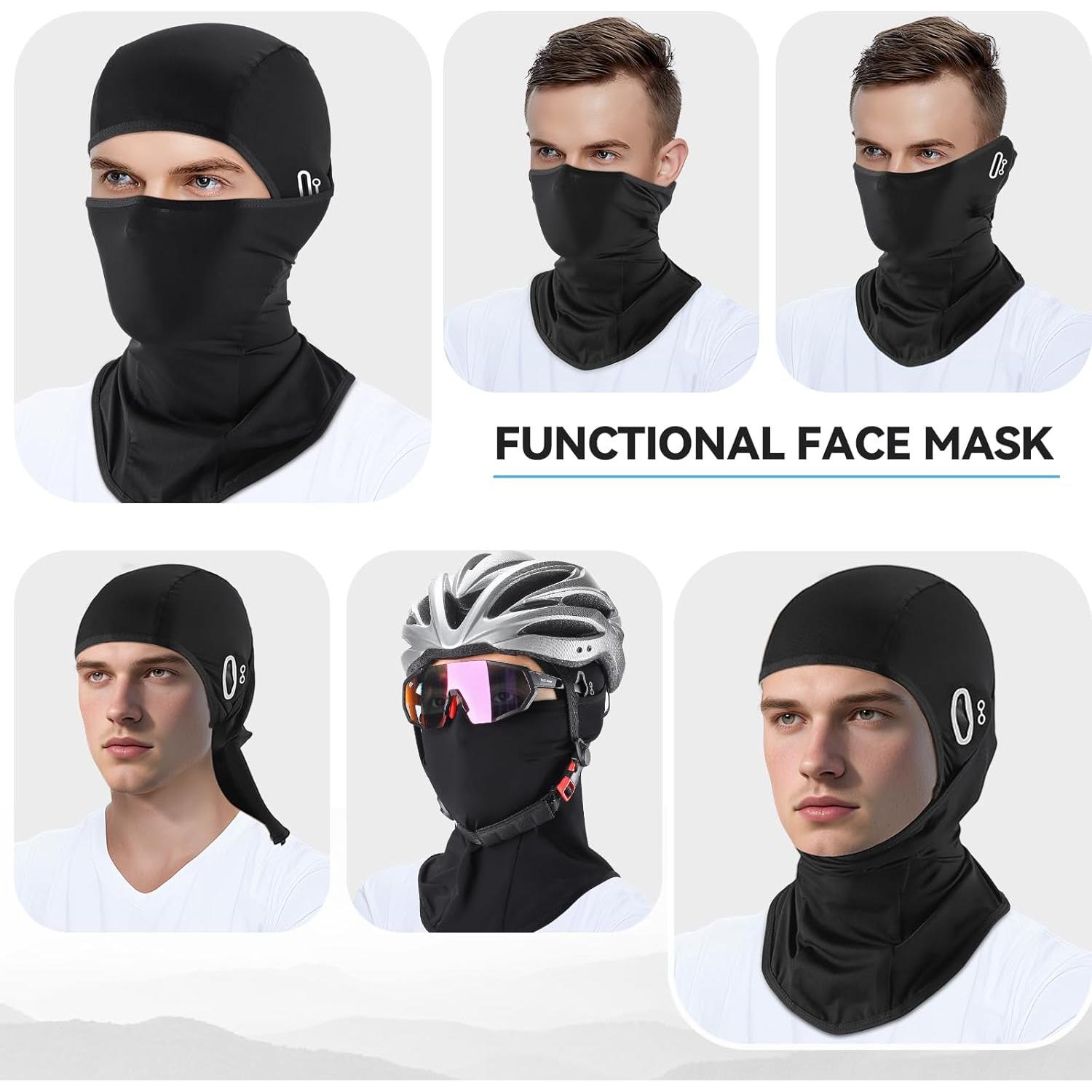 Pasamontañas de Verano Seda Fría Unisex con Agujeros para Gafas