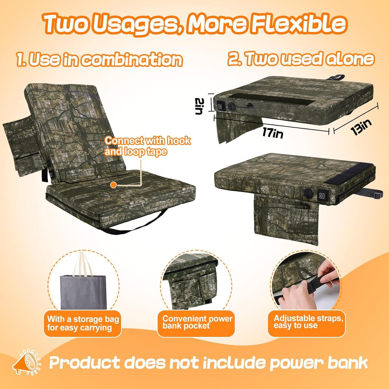 Cojín de Asiento Calentado Alphatool con Respaldo 42x32cm