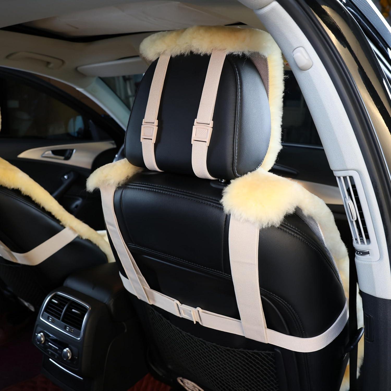 Cubierta de Asiento de Piel de Oveja AGFNGE Universal Khaki