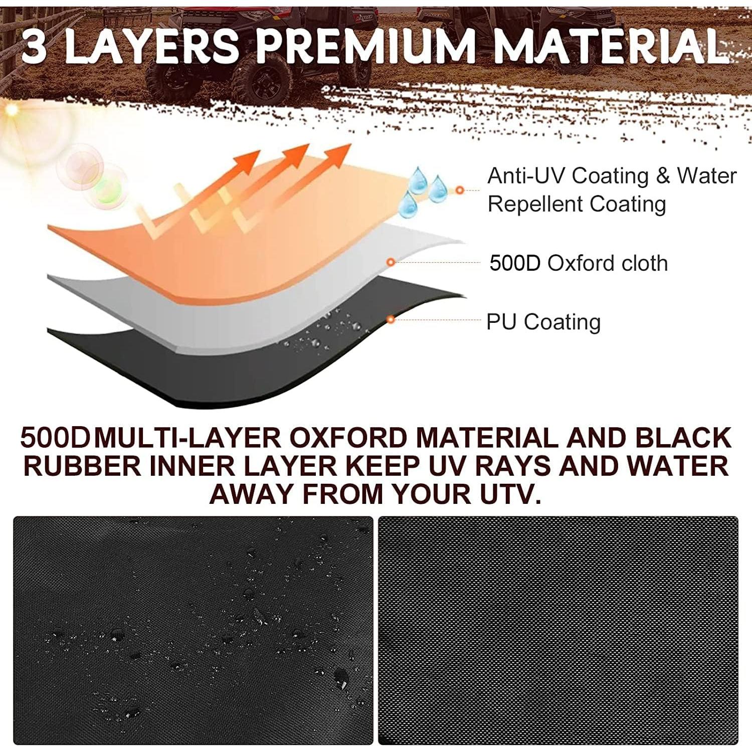 Cubierta UTV Impermeable SAPUBK para Polaris Ranger 4-6 Asientos