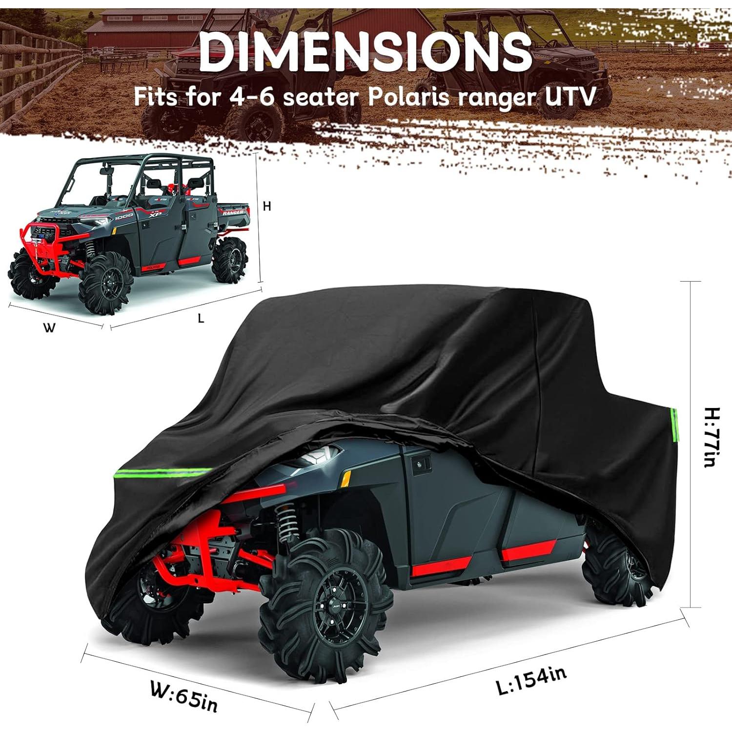 Cubierta UTV Impermeable SAPUBK para Polaris Ranger 4-6 Asientos