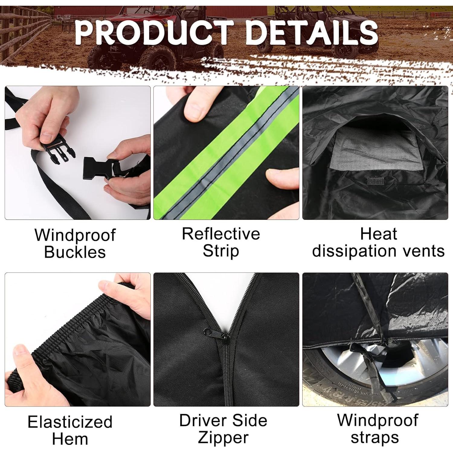 Cubierta UTV Impermeable SAPUBK para Polaris Ranger 4-6 Asientos