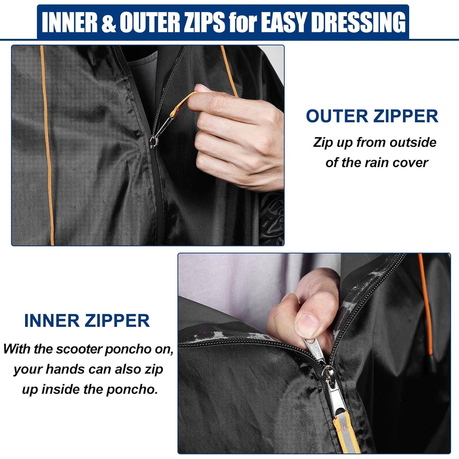 Cubierta de Lluvia ZHOUMADE para Scooter de Movilidad 180 cm