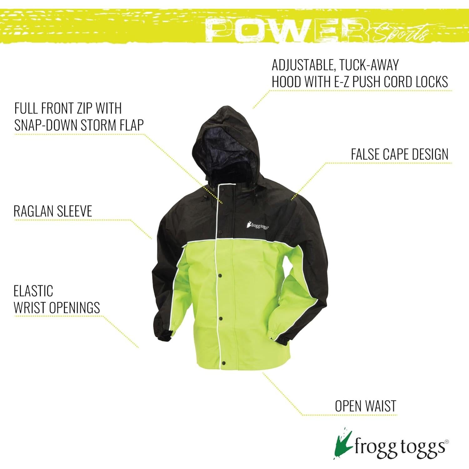 Chaqueta de lluvia reflectante Frogg Toggs Road Toad XX-Large