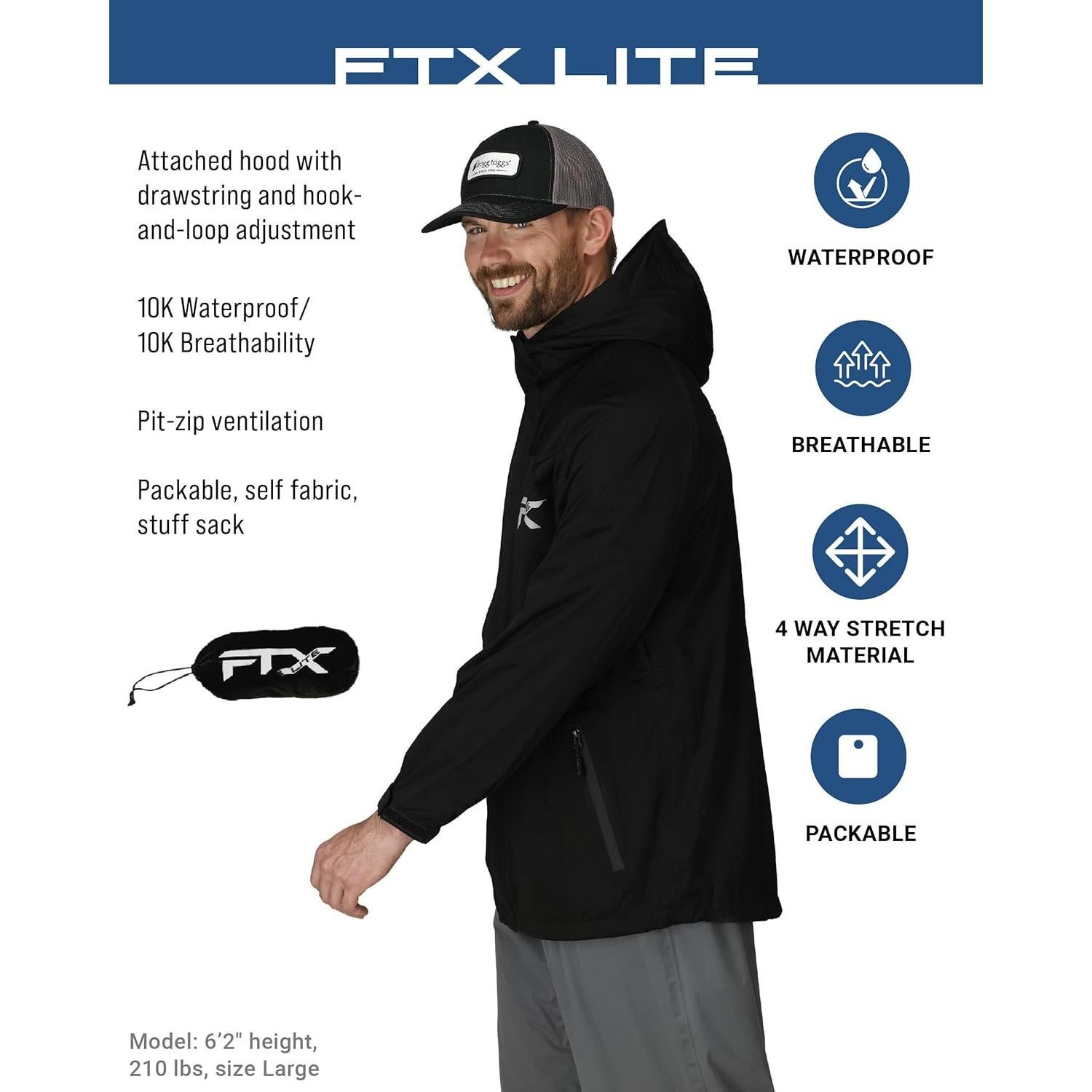 Chaqueta de Lluvia FROGG TOGGS FTX Lite Hombre Impermeable