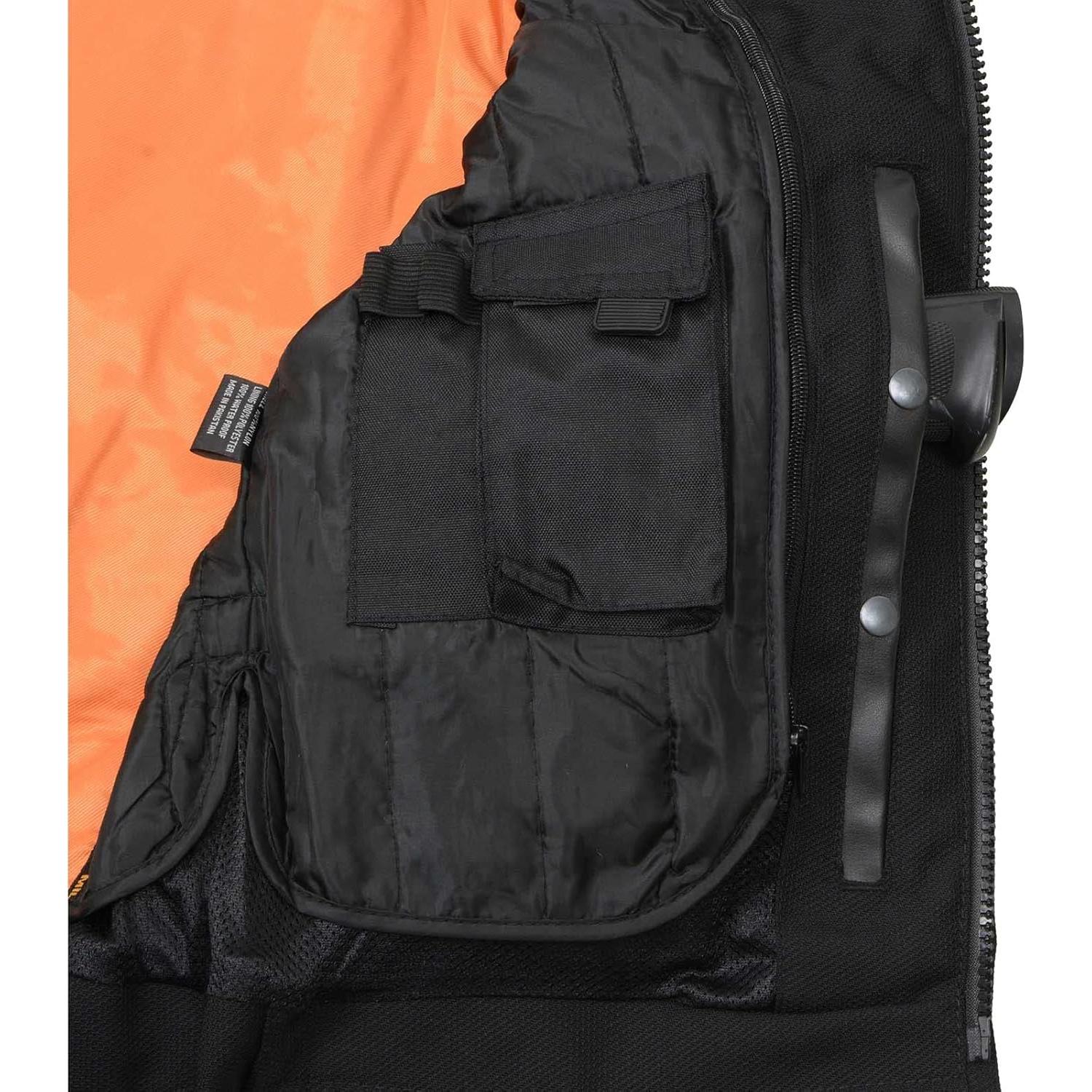 Chaqueta de Scooter Textil Negra Milwaukee Leather MPM1735