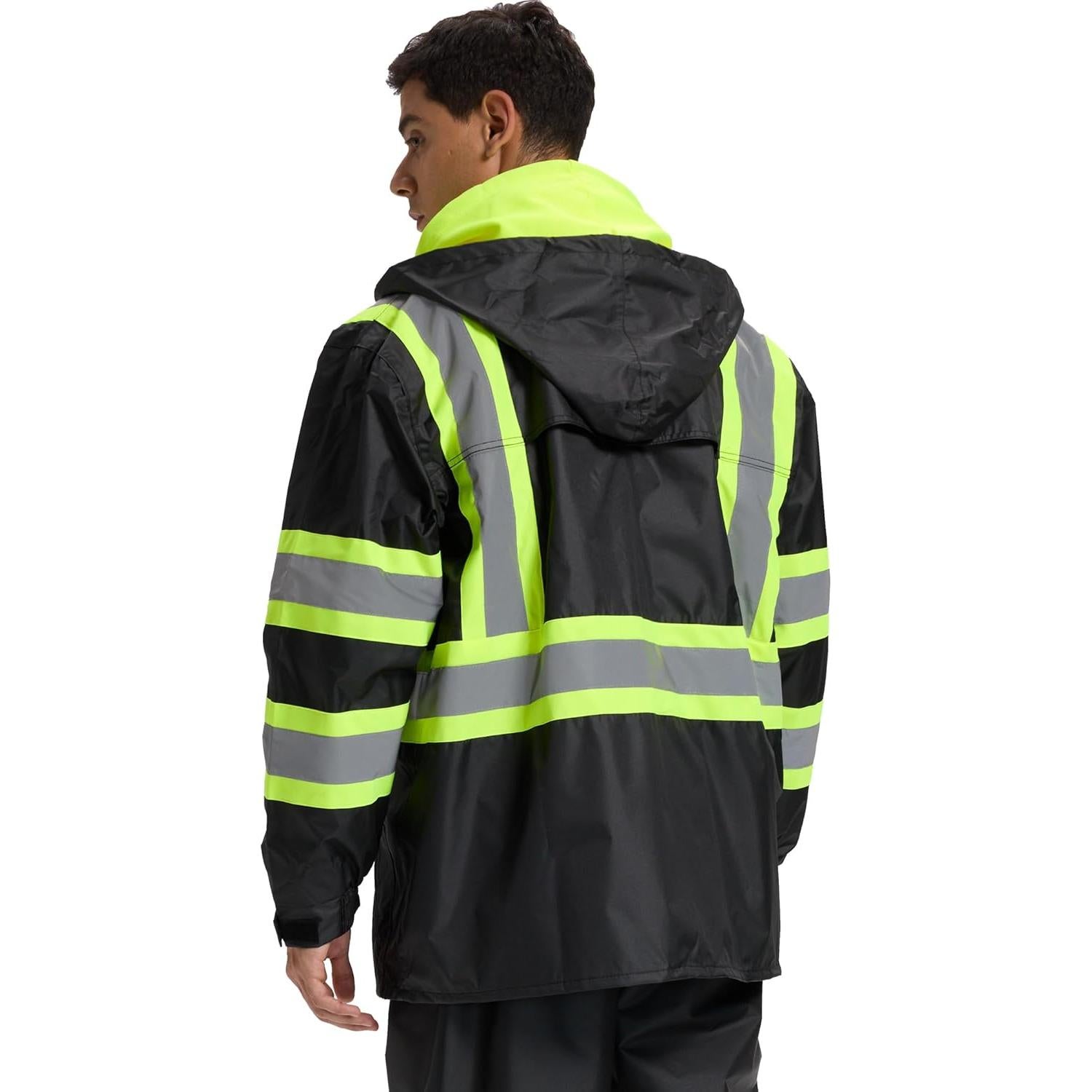 Traje de Lluvia SRsafety para Hombre, Alta Visibilidad, Impermeable