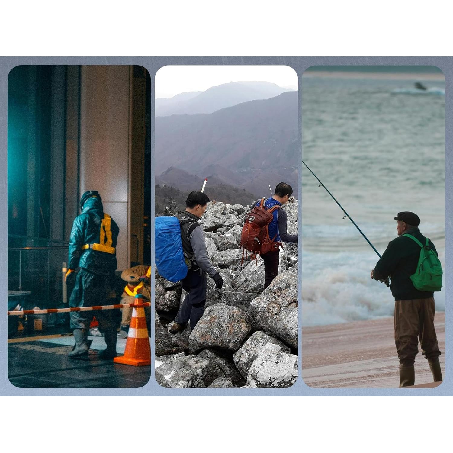 Traje de Lluvia Rizzon para Hombres Impermeable Mediano Marino