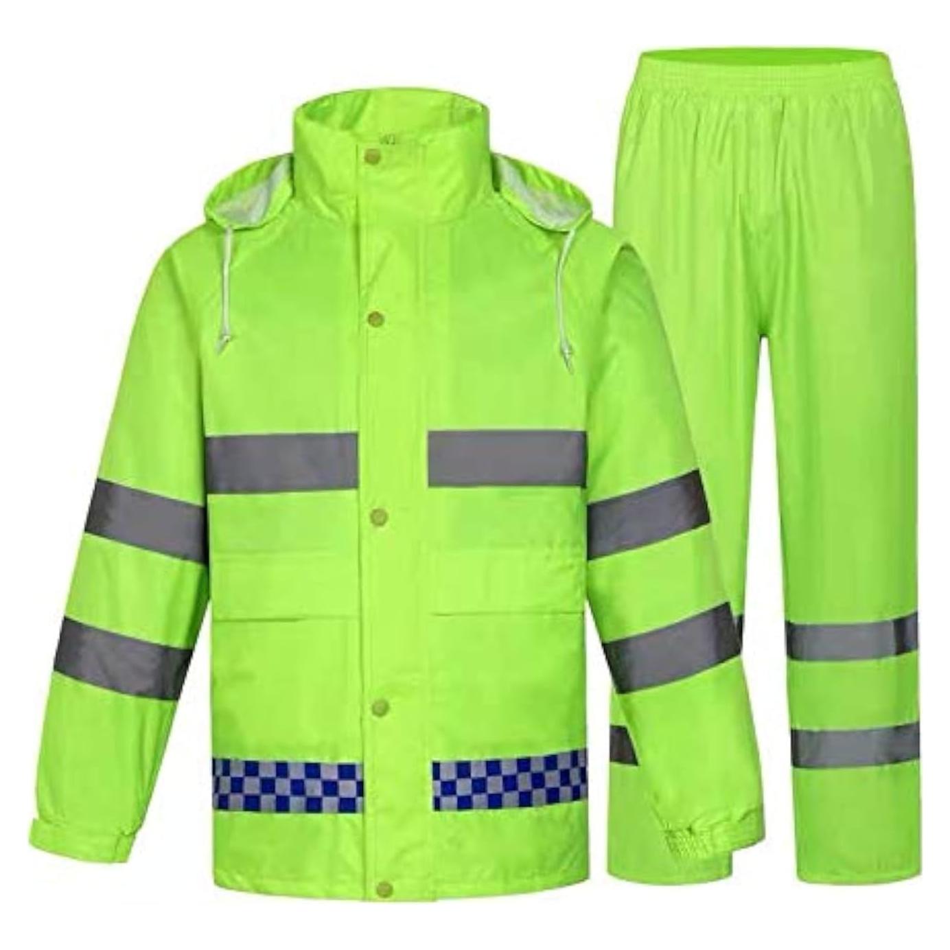 Traje de Lluvia ZOJO XL Alta Visibilidad Reflectante Amarillo