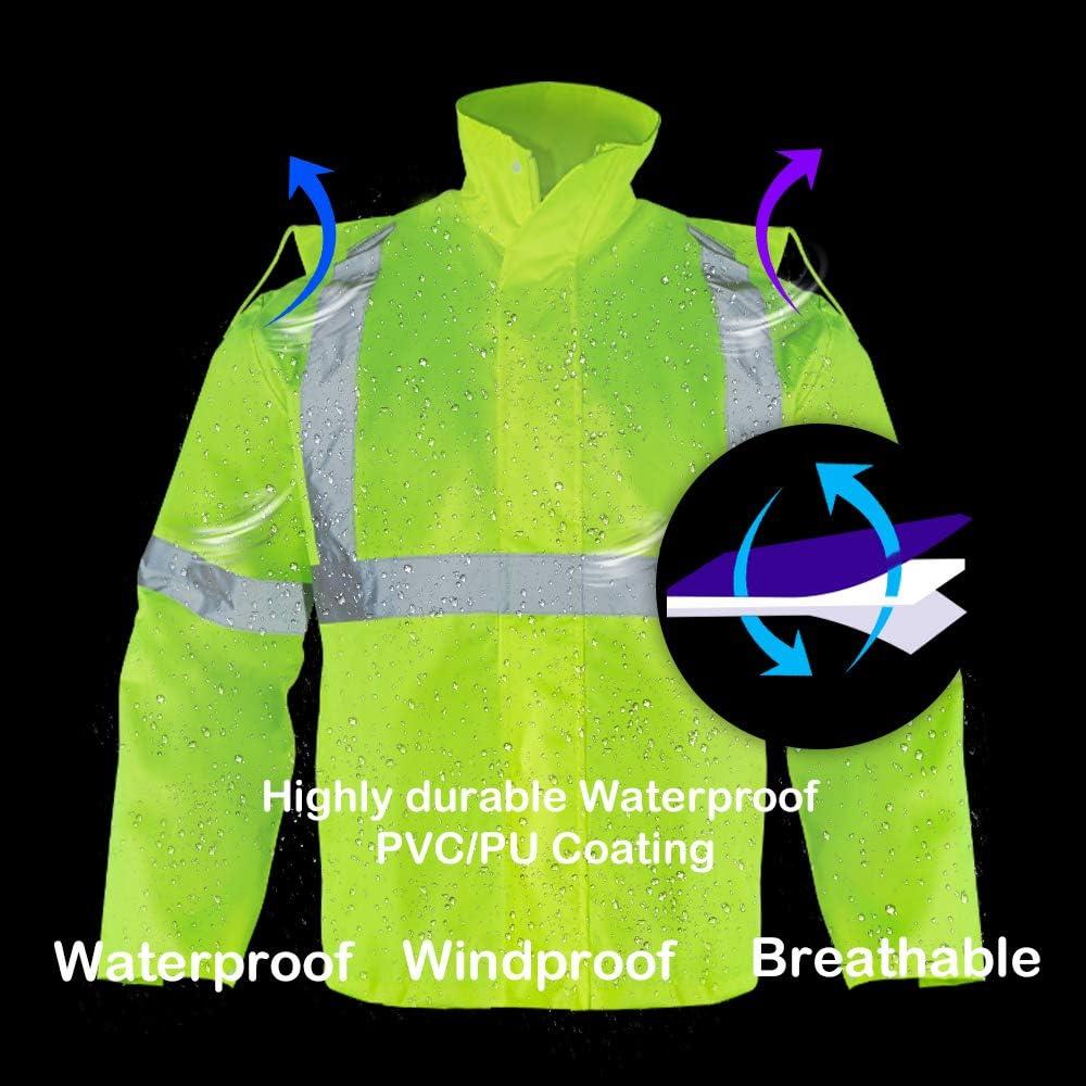 Chaqueta de Lluvia Hi Vis VENDACE Impermeable L/XL Amarillo