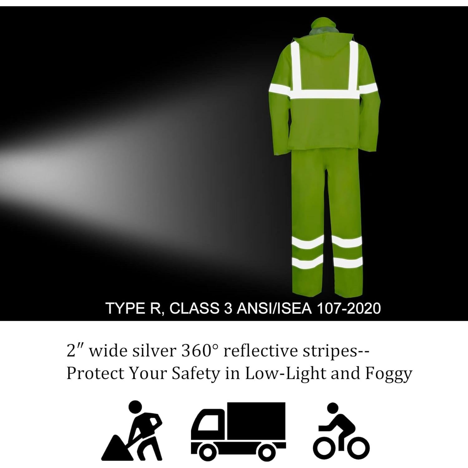 Chaqueta de Lluvia Hi Vis VENDACE Impermeable L/XL Amarillo