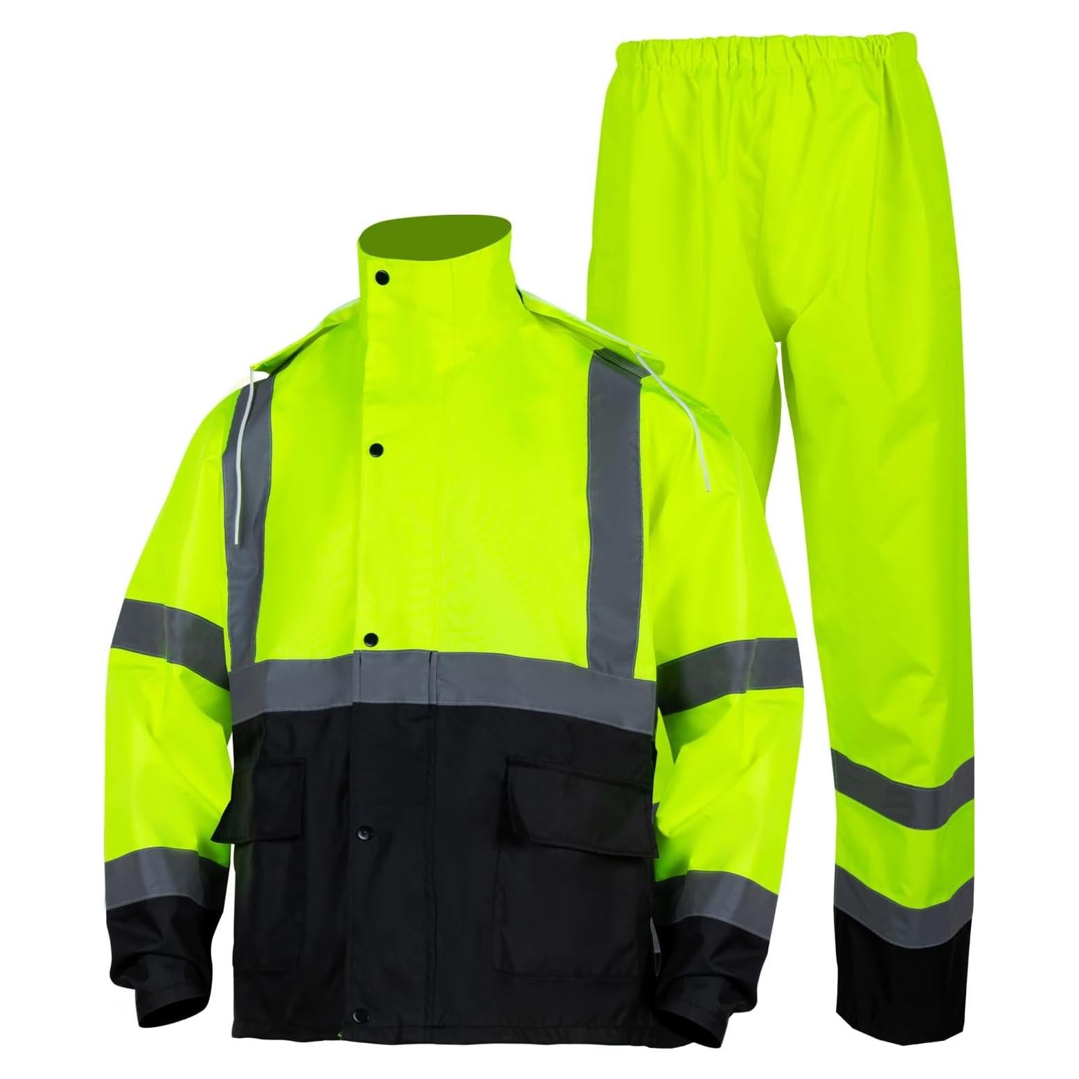 Chaqueta de Lluvia Hi Vis FONIRRA para Hombres Clase 3 Amarillo
