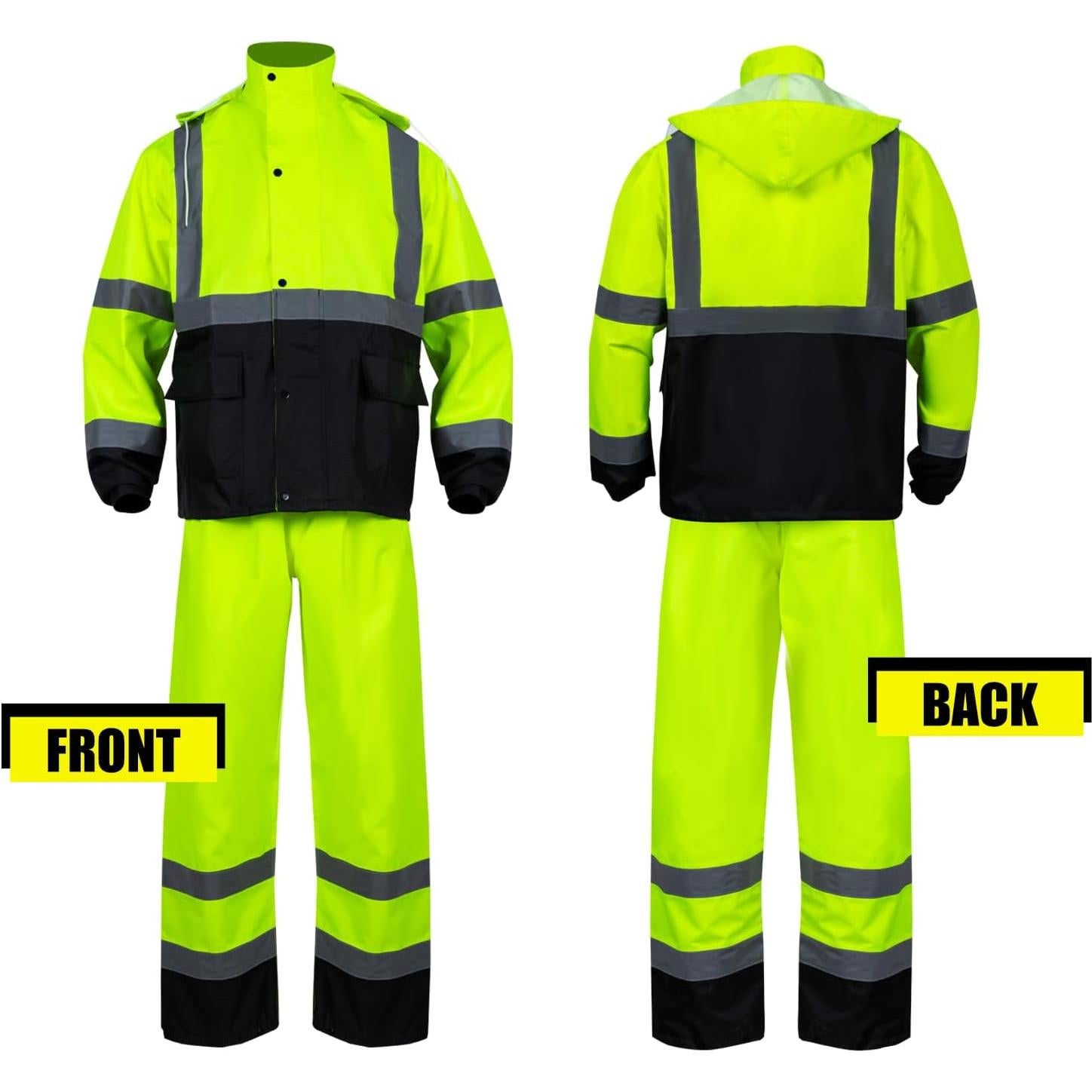 Chaqueta de Lluvia Hi Vis FONIRRA para Hombres Clase 3 Amarillo