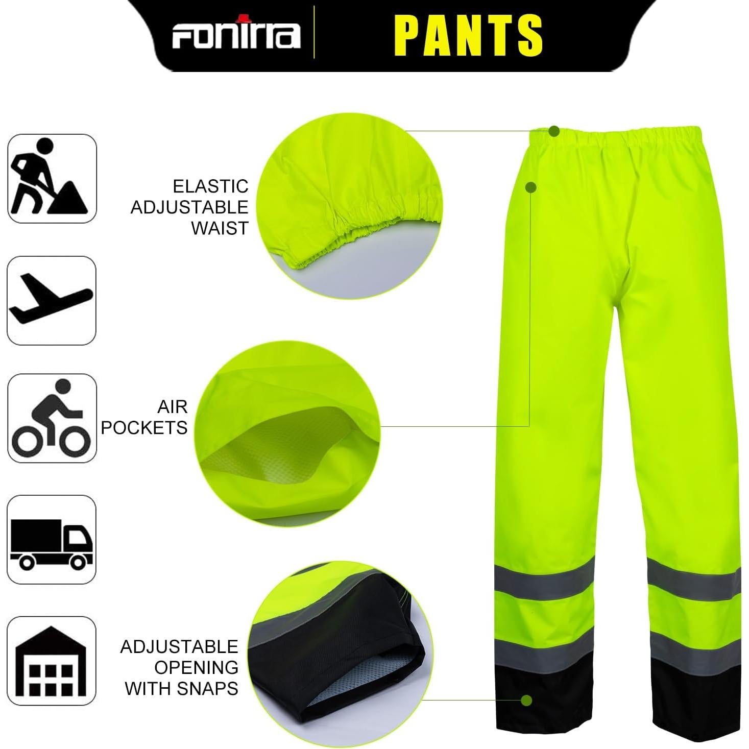 Chaqueta de Lluvia Hi Vis FONIRRA para Hombres Clase 3 Amarillo