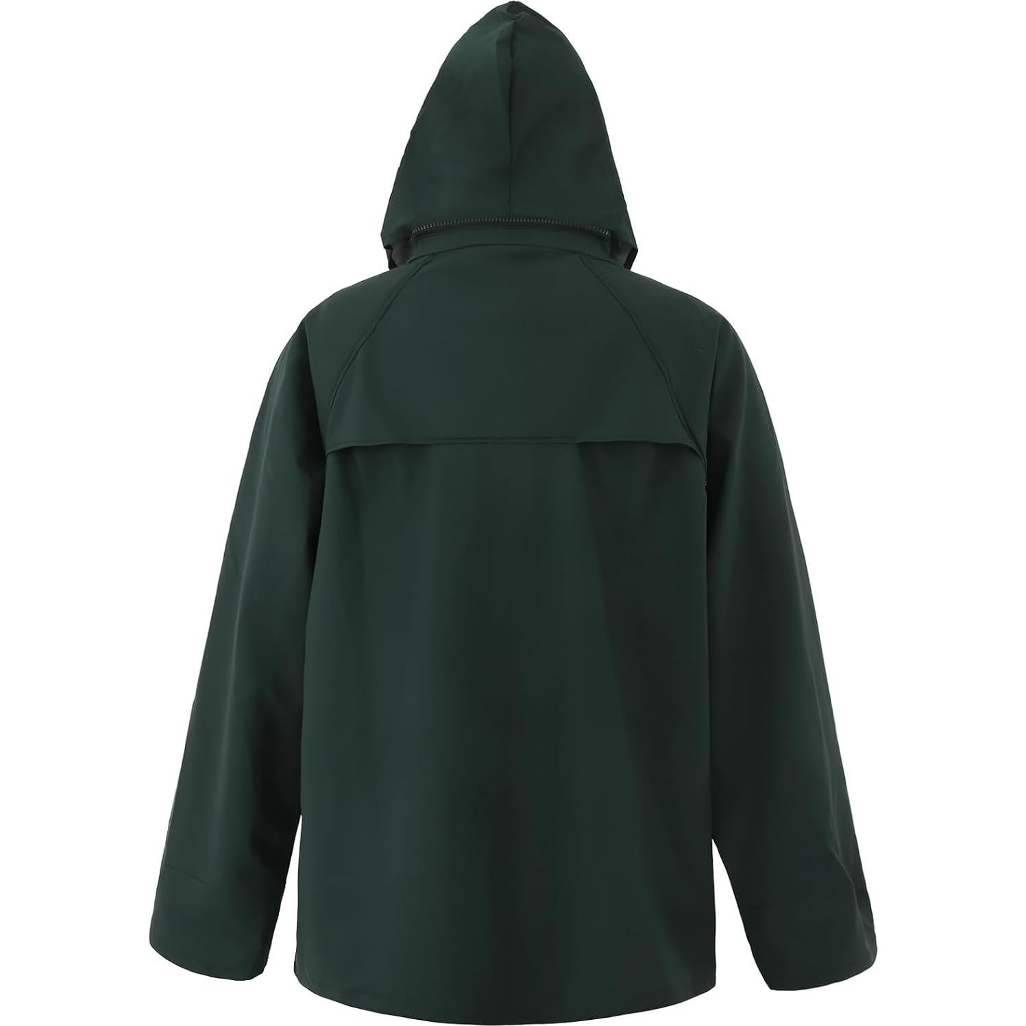 Traje de Lluvia Impermeable Unisex 3X Verde Oscuro Reflectante