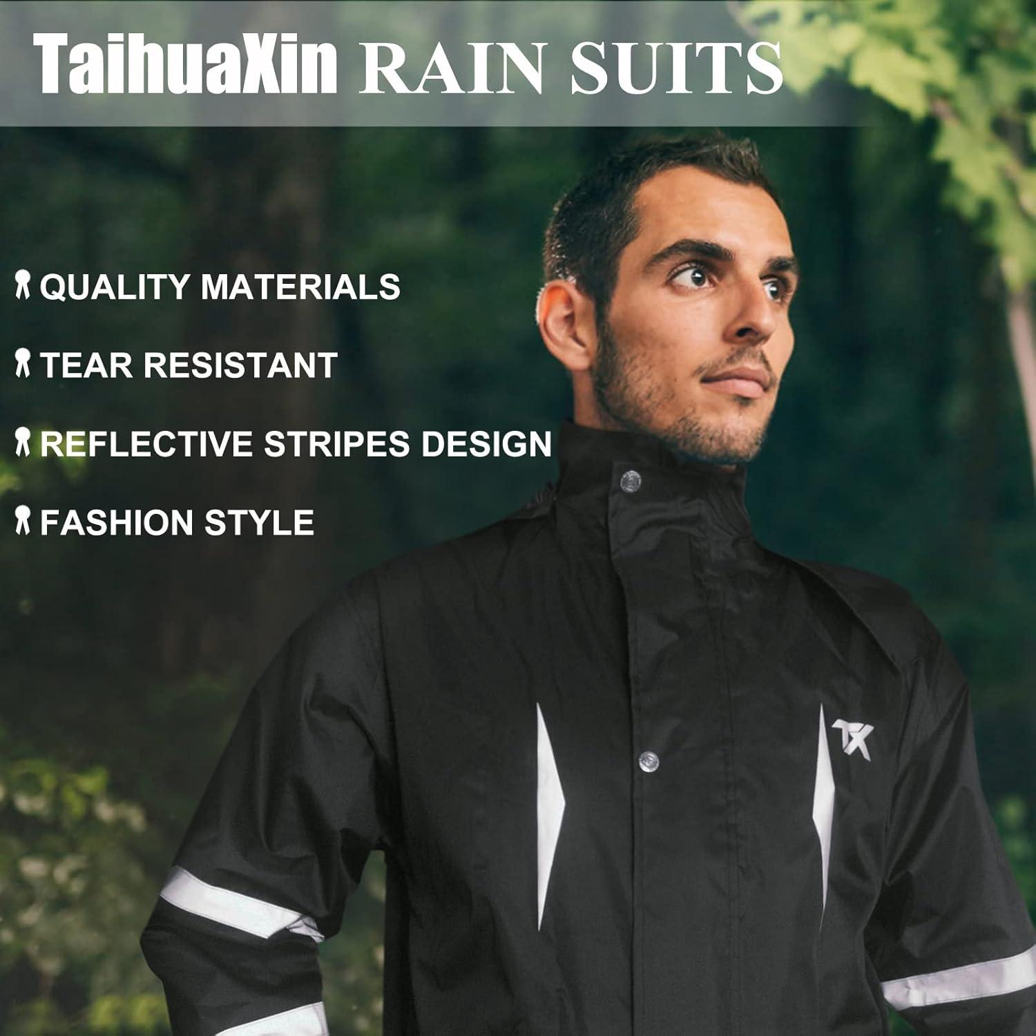 Traje de Lluvia Impermeable para Hombres TaihuaXin 4X Grande