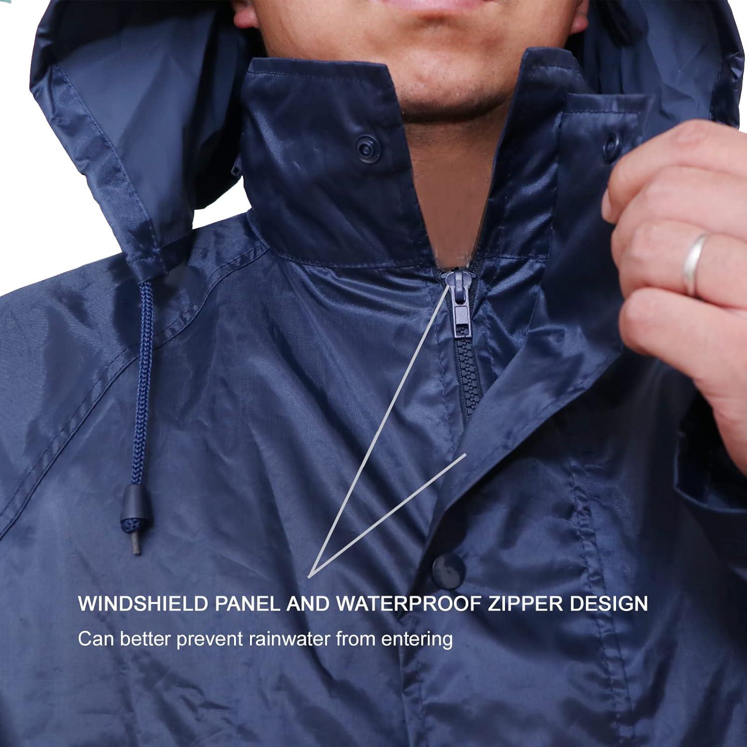 Traje de Lluvia Impermeable Unisex HANMENGXUAN 3X-Ligero Azul