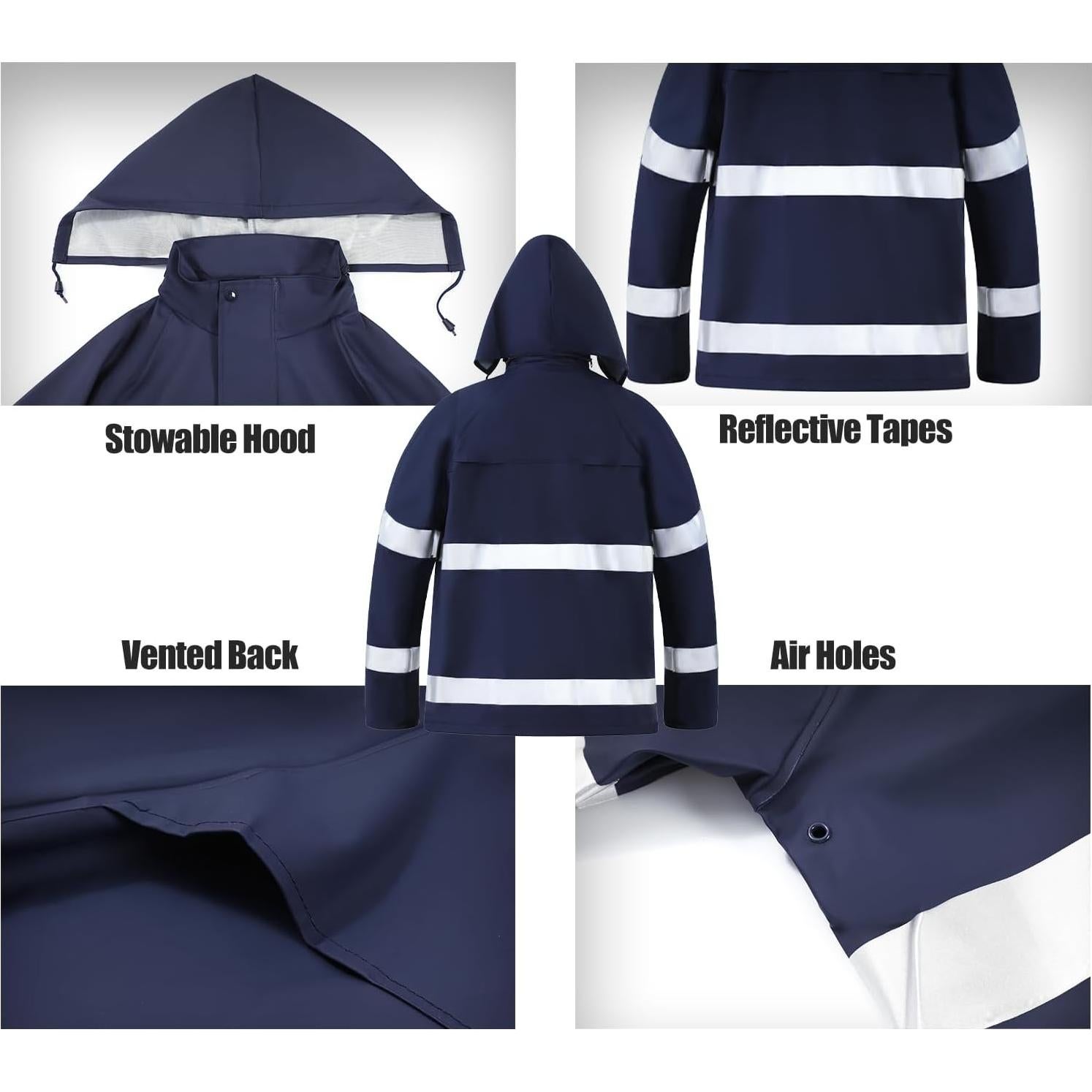 Traje de Lluvia Impermeable RainRider Unisex XX-Large Marino