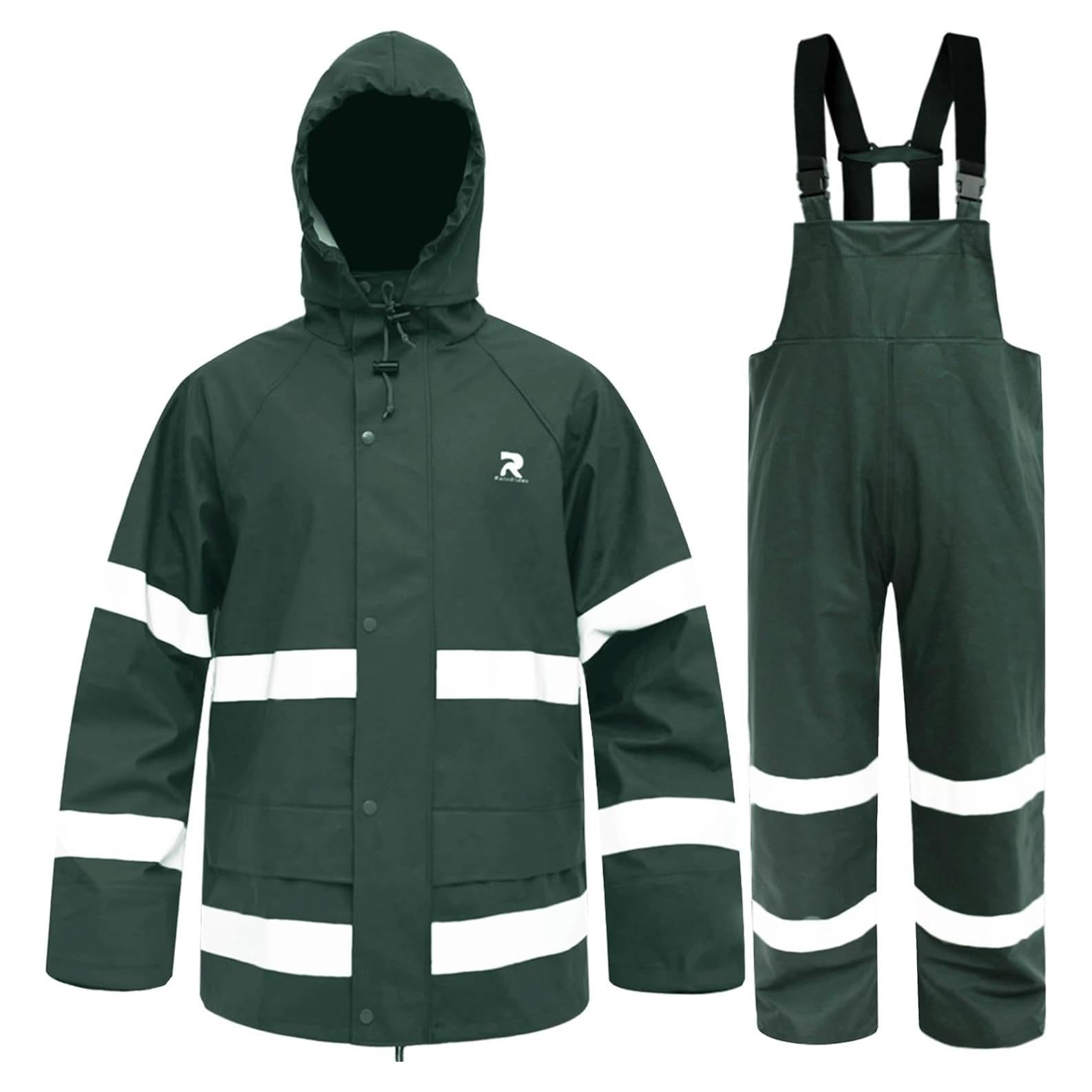 Traje de Lluvia Impermeable RainRider RR01 Unisex Verde Grande