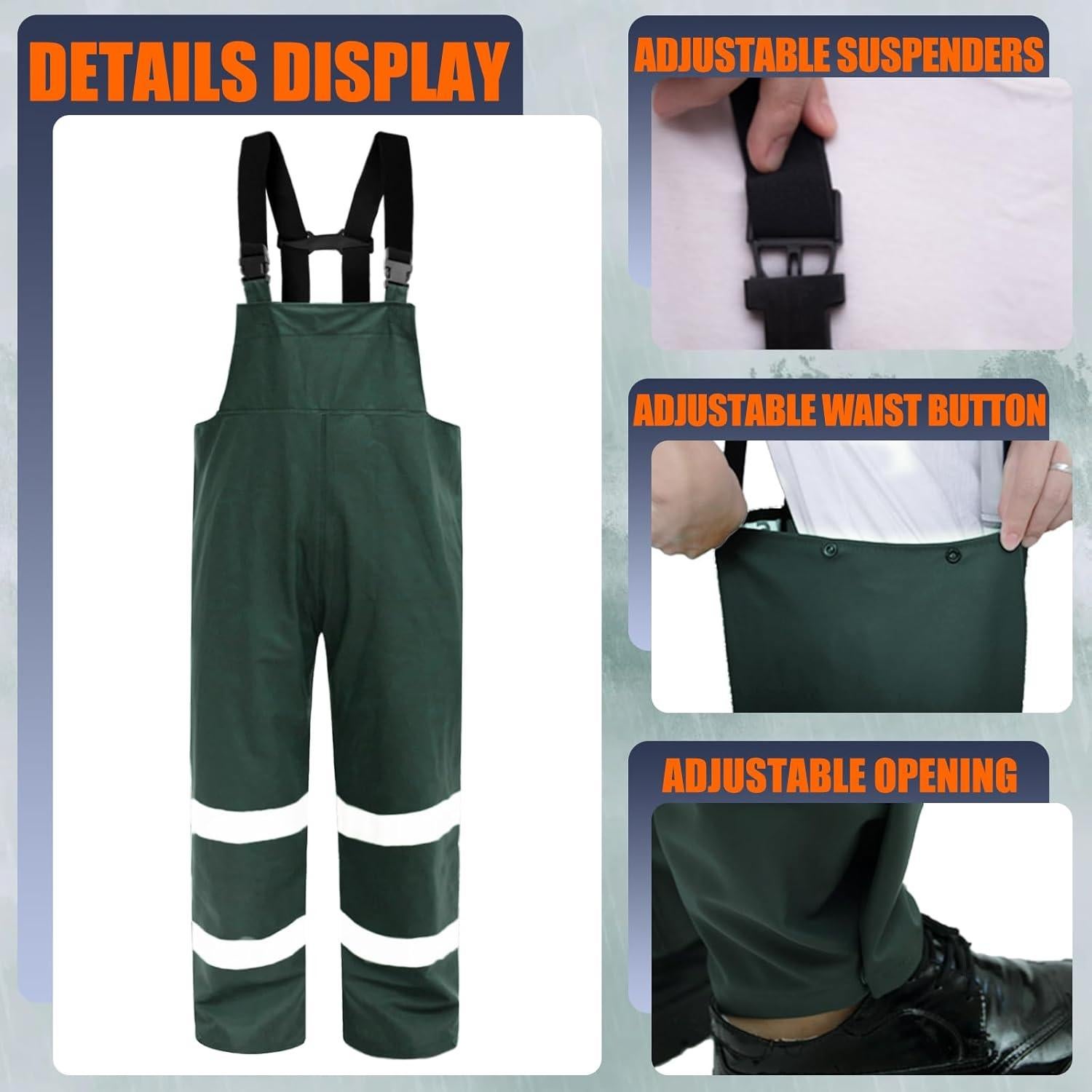 Traje de Lluvia Impermeable RainRider RR01 Unisex Verde Grande