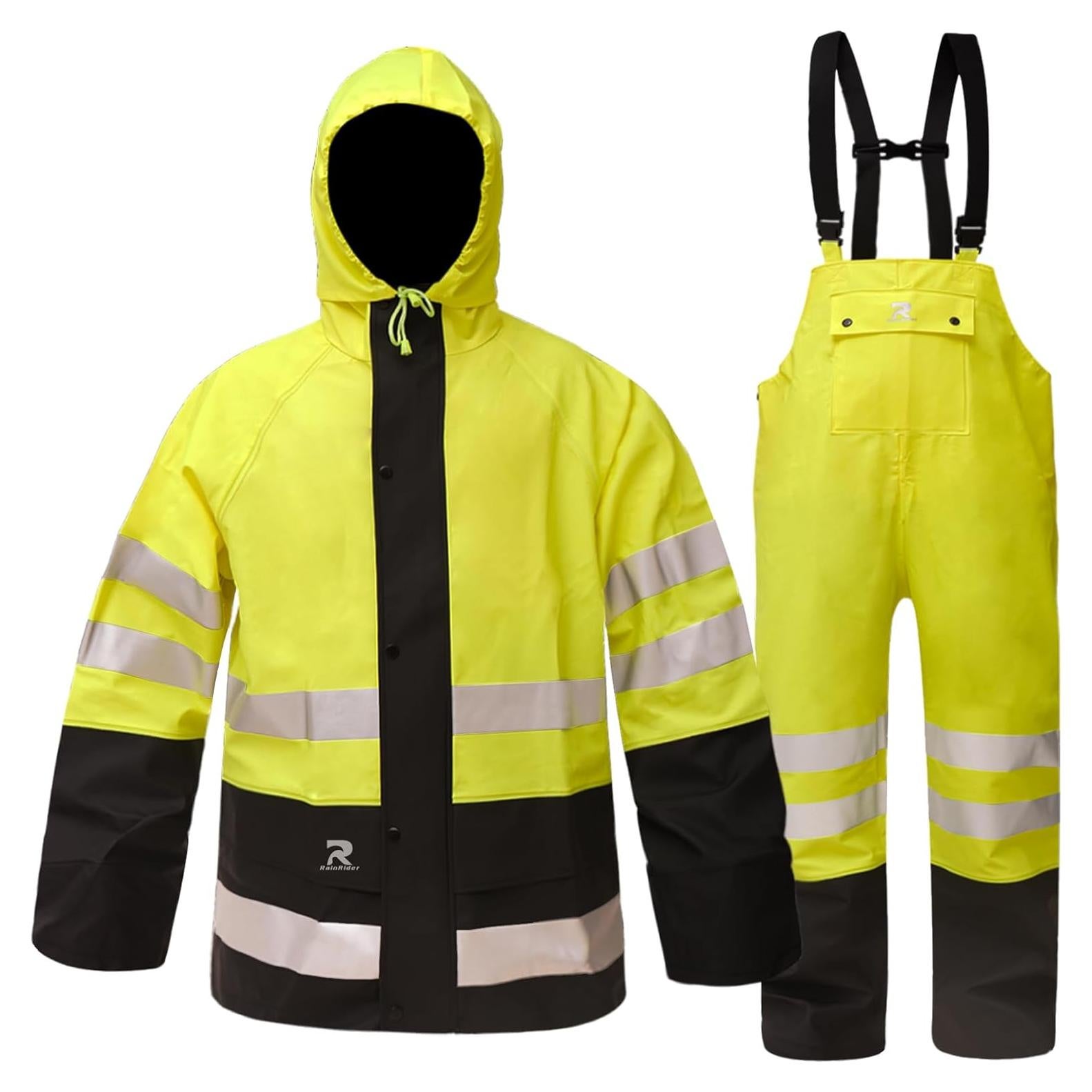 Traje de Lluvia Impermeable RainRider Unisex Fluorescente